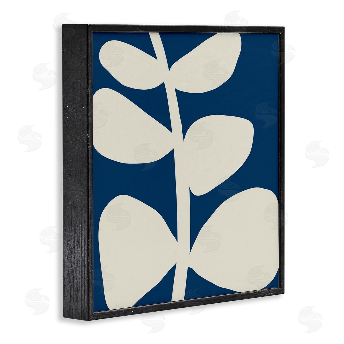 Deborah Velasquez Close Up Leaf Silhouette Bold Abstract Plant Botanicals Black Framed Glicee Wall Art Print