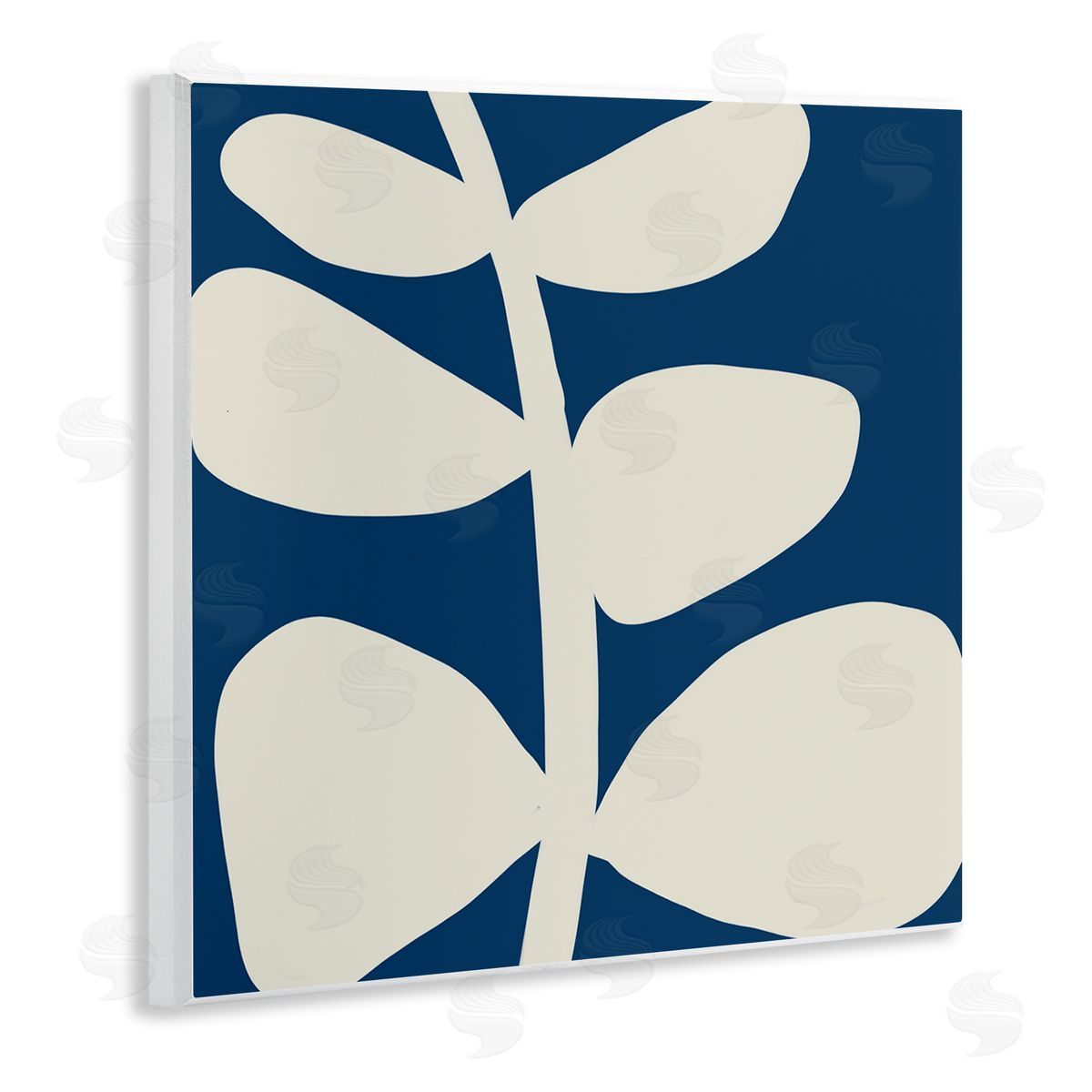 Deborah Velasquez Close Up Leaf Silhouette Bold Abstract Plant Botanicals Wooden Wall Plaque Art Print