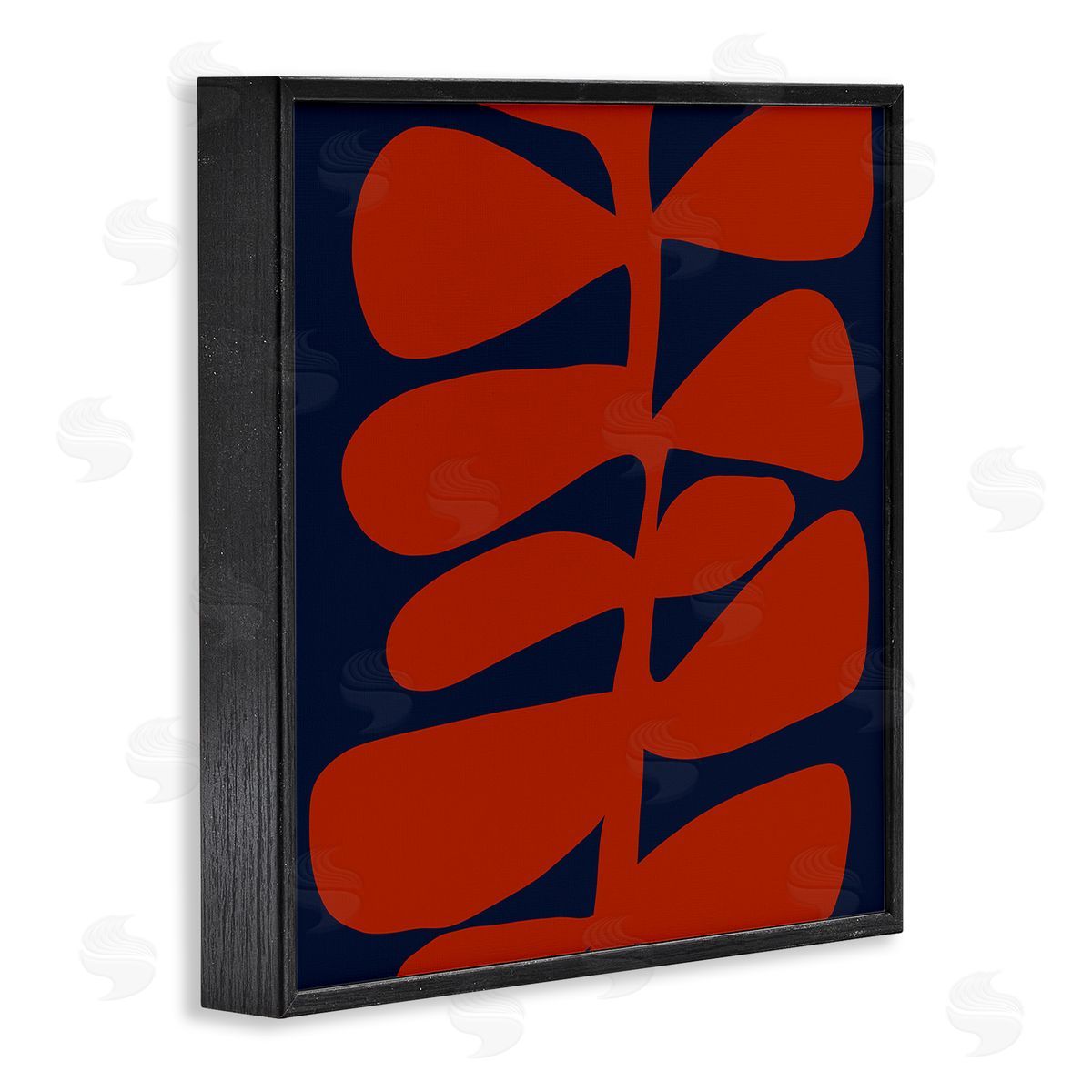 Deborah Velasquez Contemporary Plant Leaf Close Up Botanical Cutout Silhouette Black Framed Glicee Wall Art Print