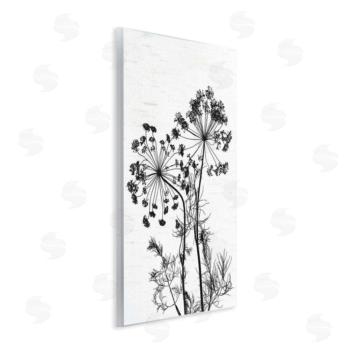 Lettered and Lined Varied Botanical Herbs Casual Wildflower Birch Pattern Wall Plaque Art Print