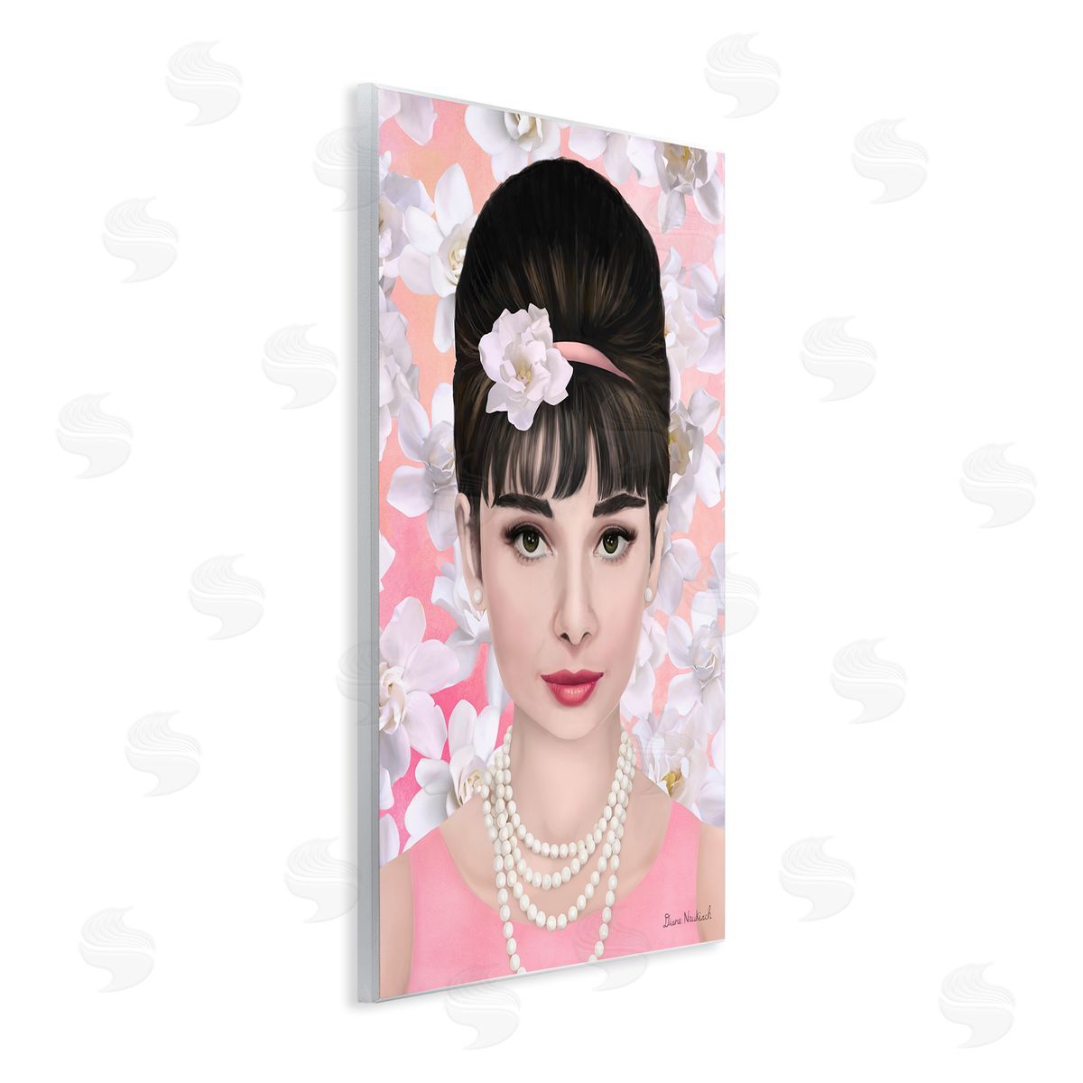 Diane Neukirch Audrey Hepburn Polished Fashion Accessories Floral Pattern Wall Plaque Art Print
