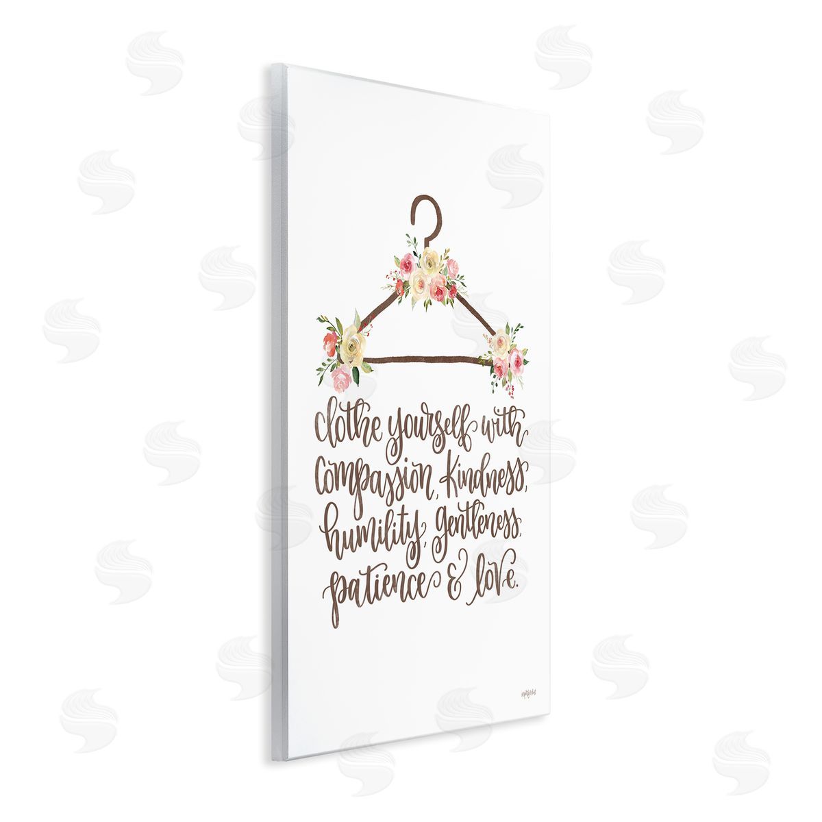 Imperfect Dust Clothe Yourself Motivational Fashion Quote Floral Calligraphy  Wall Plaque Art Print