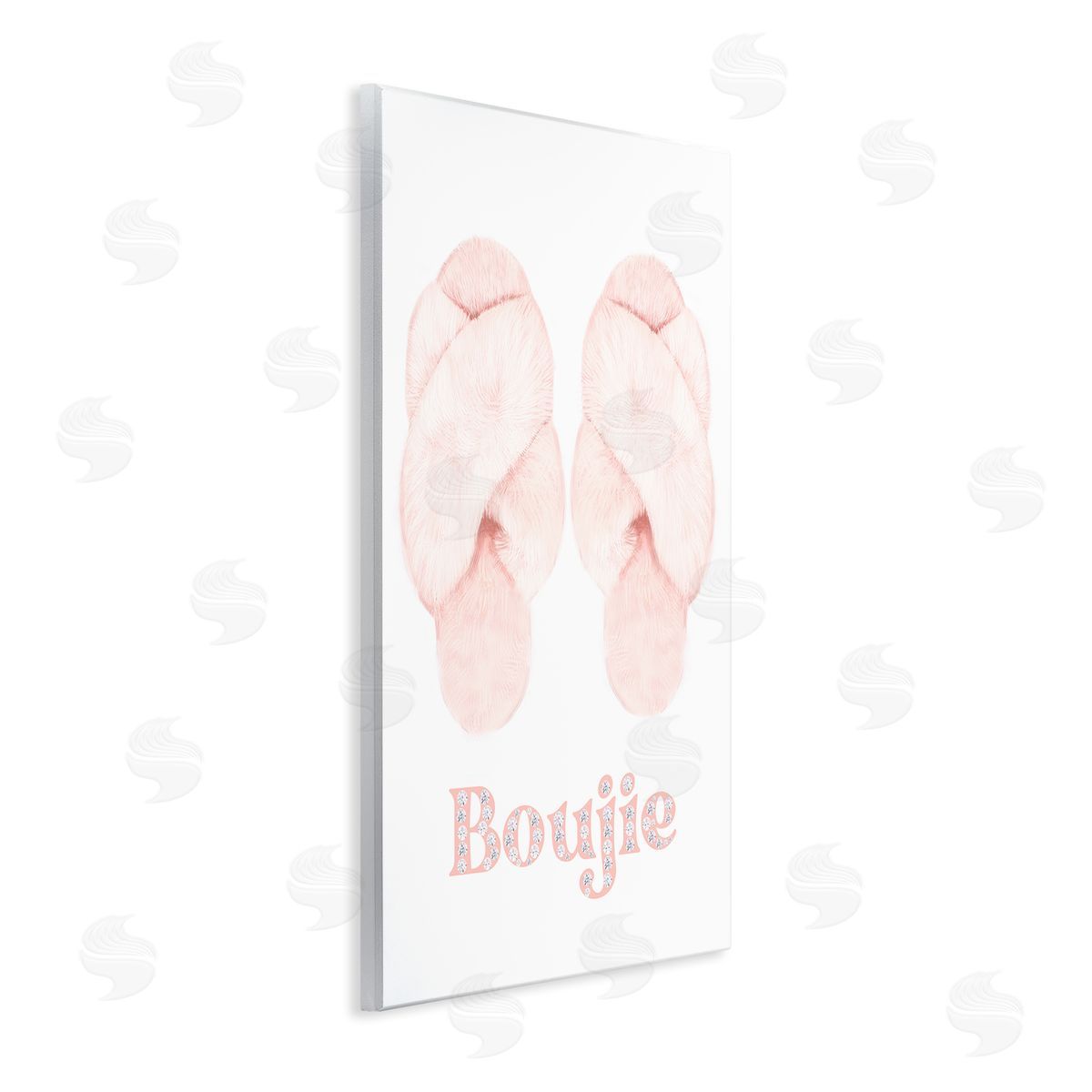 Ziwei Li Chic Luxury Slippers Glam Boujie Fashion Text  Wall Plaque Art Print