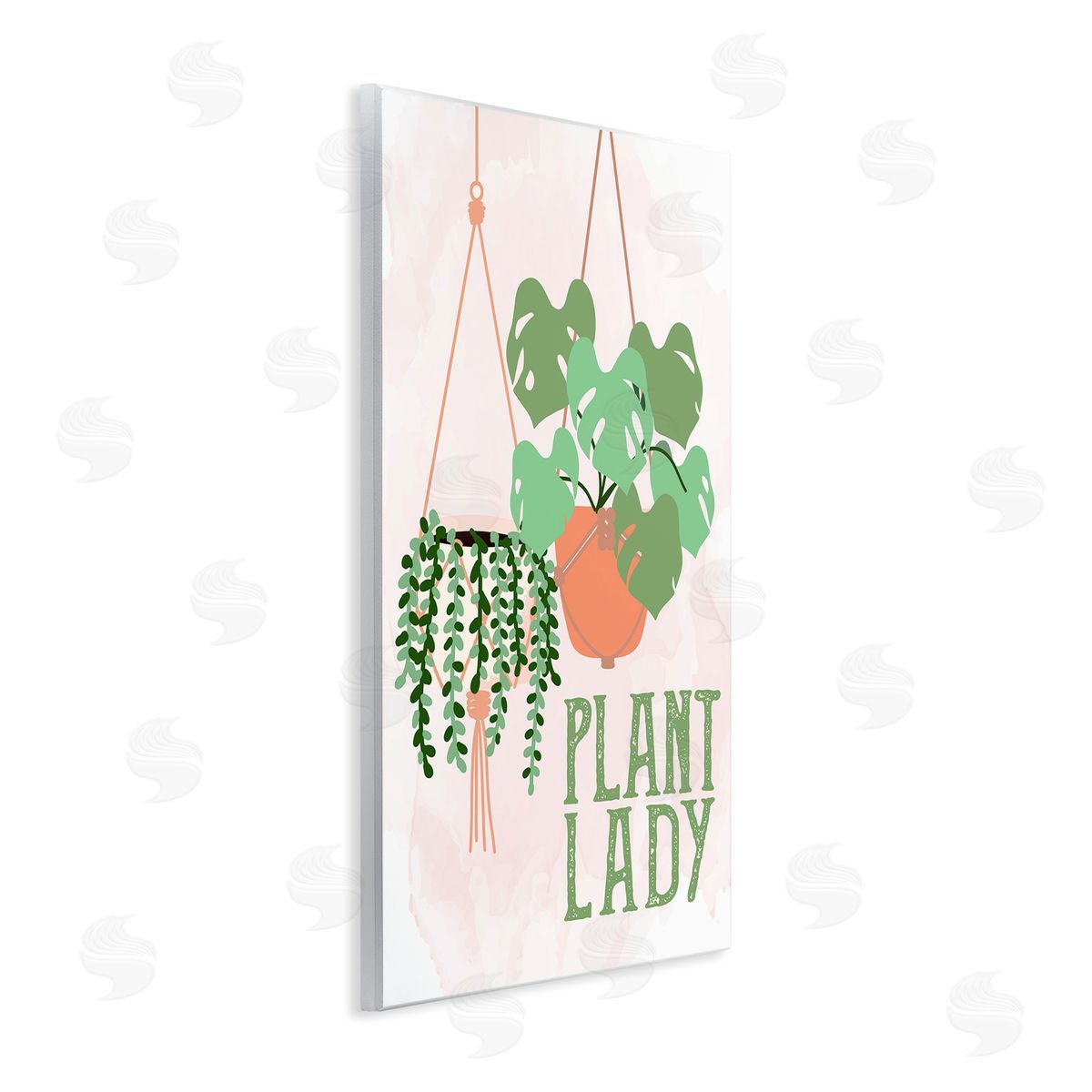 Kim Allen Casual Plant Lady Hanging Green Potted Vegetation  Wall Plaque Art Print