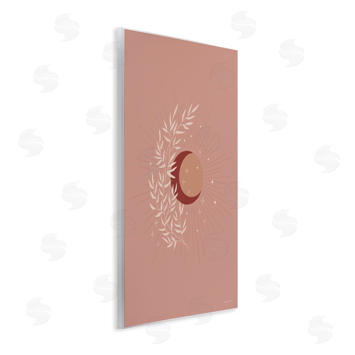 Rachel Nieman Boho Herb Botanicals Astral Starry Sun & Moon Wall Plaque Art Print