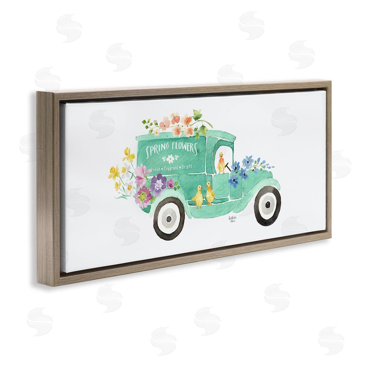 Heather Lee Chan Chicks Driving Spring Flowers Car Floral Blossoms