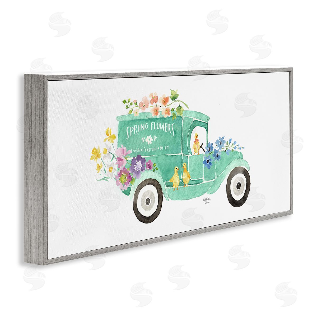 Heather Lee Chan Chicks Driving Spring Flowers Car Floral Blossoms