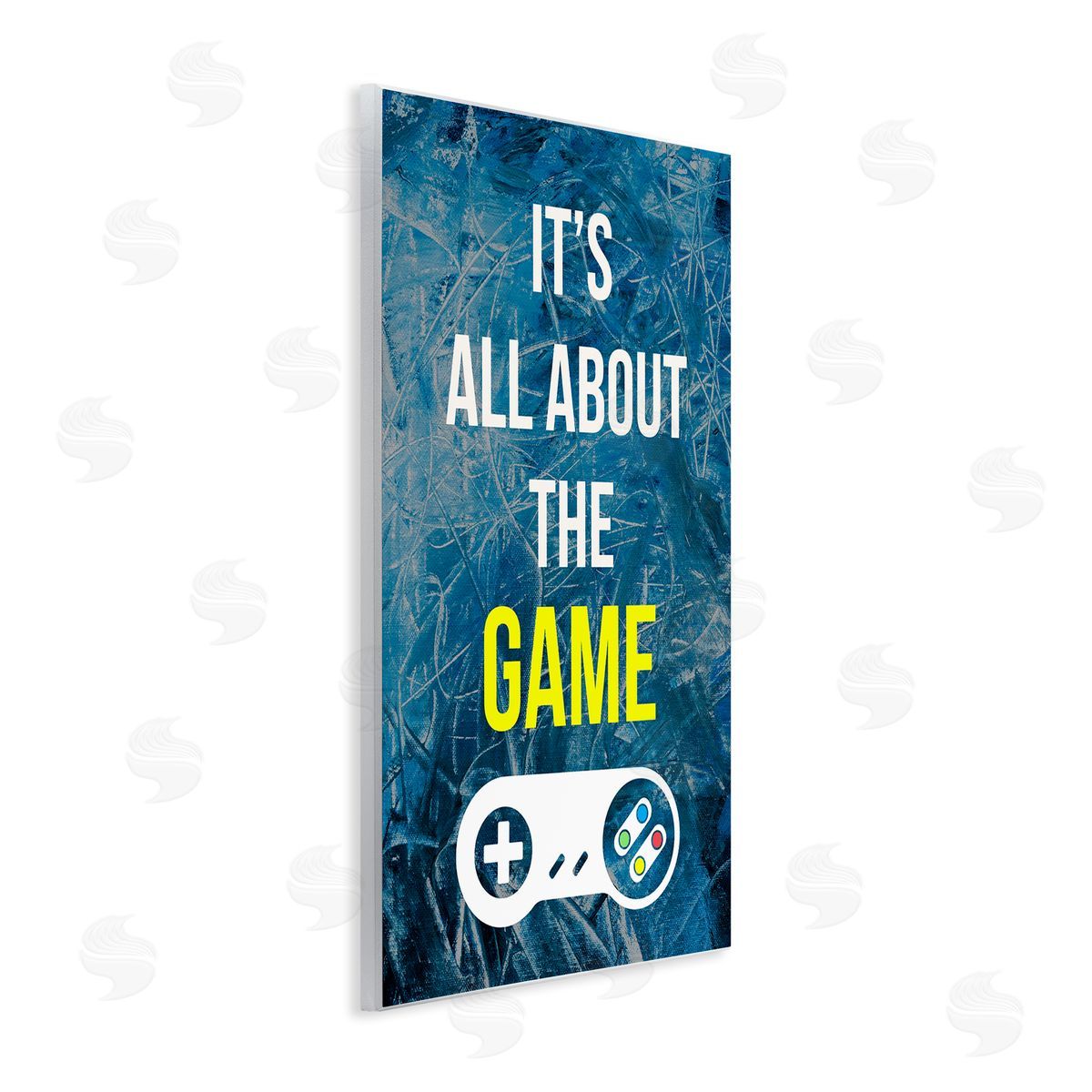 Annie Warren All About The Game Vintage Controller Gamer Sign  Wall Plaque Art Print