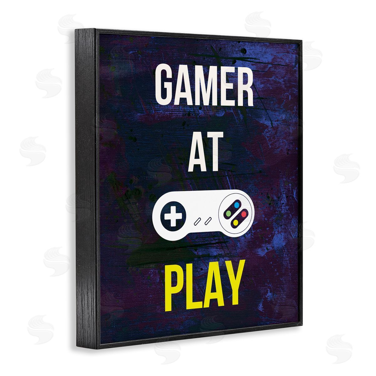 Annie Warren Gamer At Play Vivid Controller  Black Framed Giclee Wall Art Print