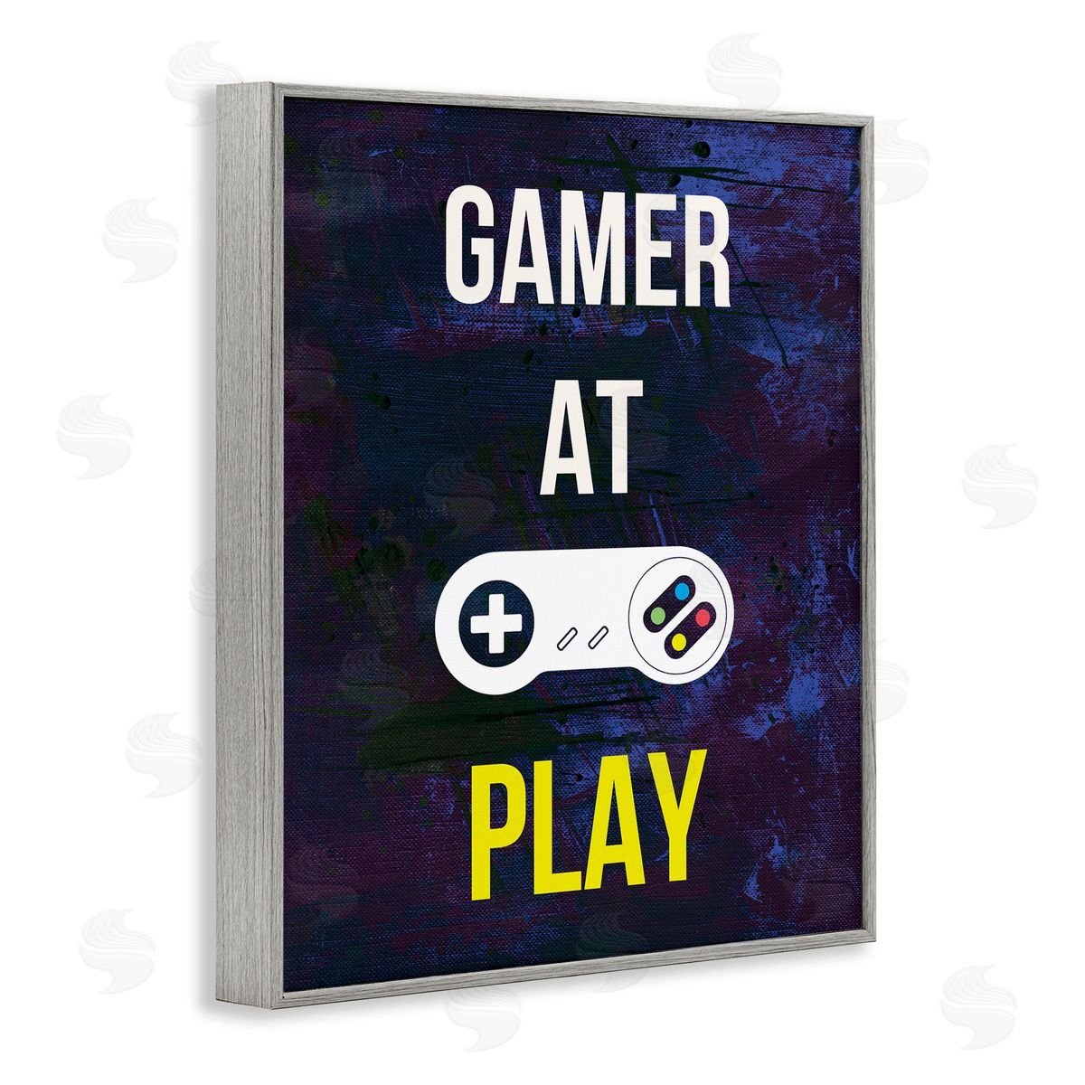 Annie Warren Gamer At Play Vivid Controller  Gray Framed Giclee Wall Art Print