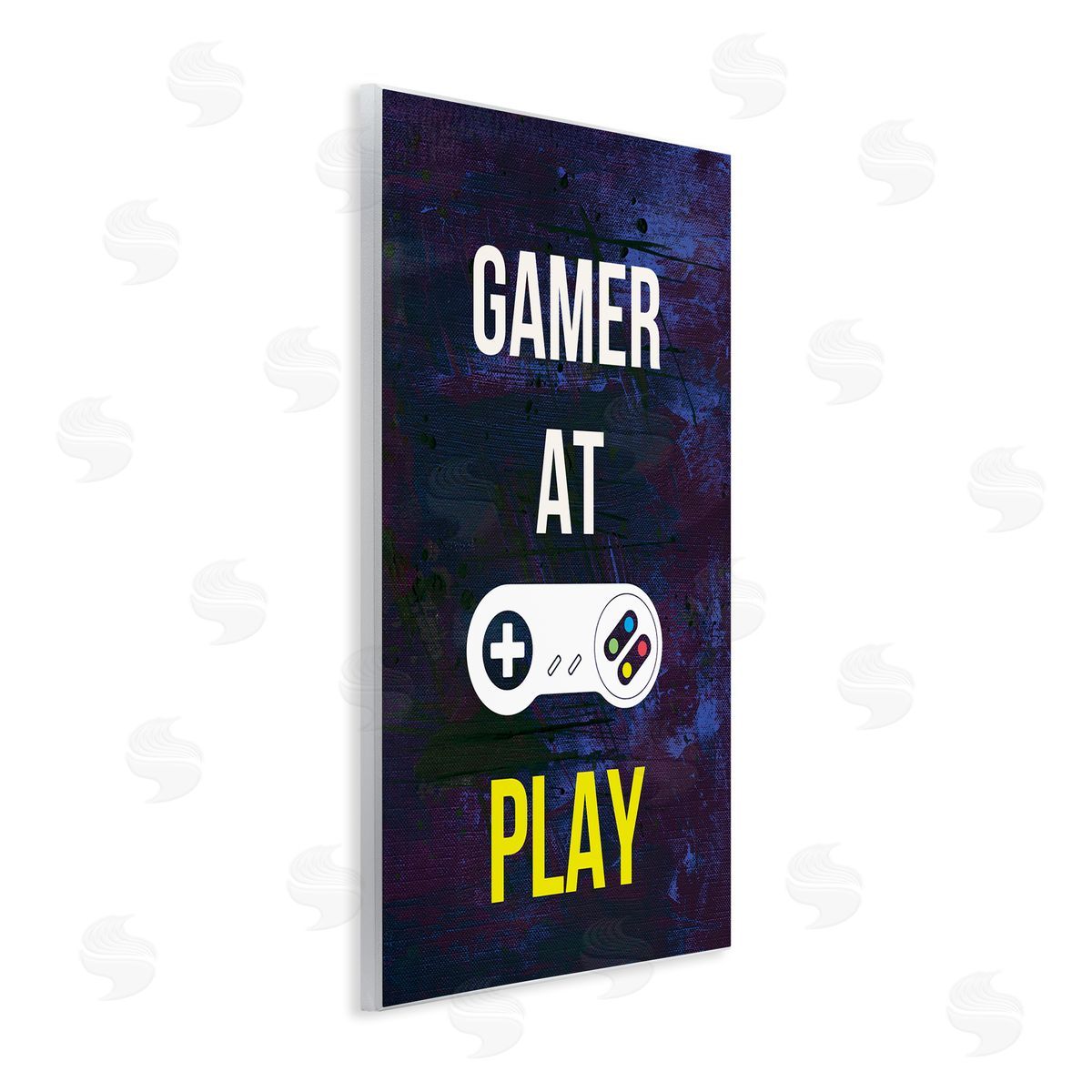 Annie Warren Gamer At Play Vivid Controller  Wall Plaque Art Print