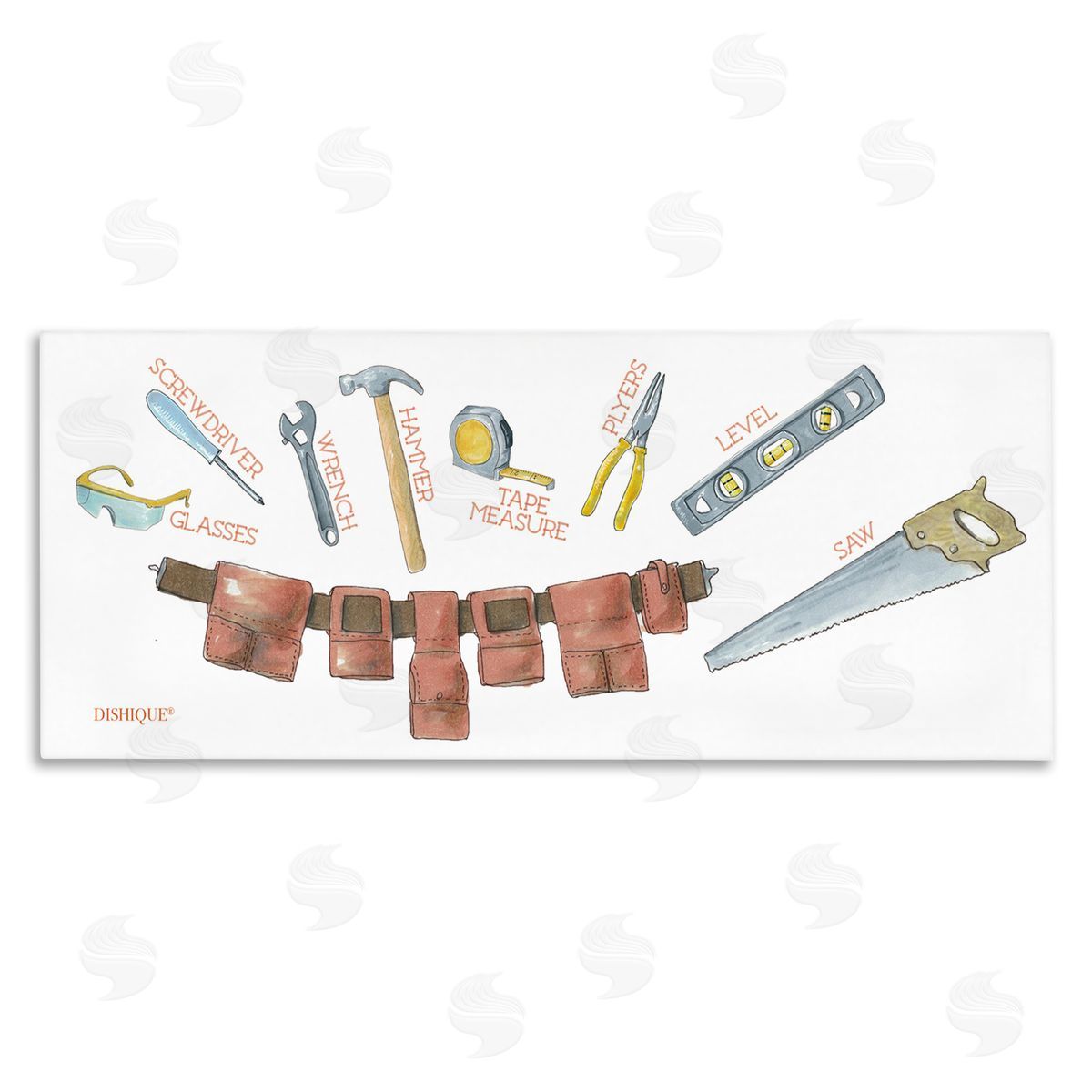 Dishique Various Construction Tools Educational Diagram Illustration