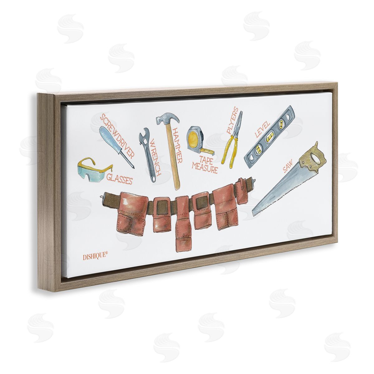 Dishique Various Construction Tools Educational Diagram Illustration