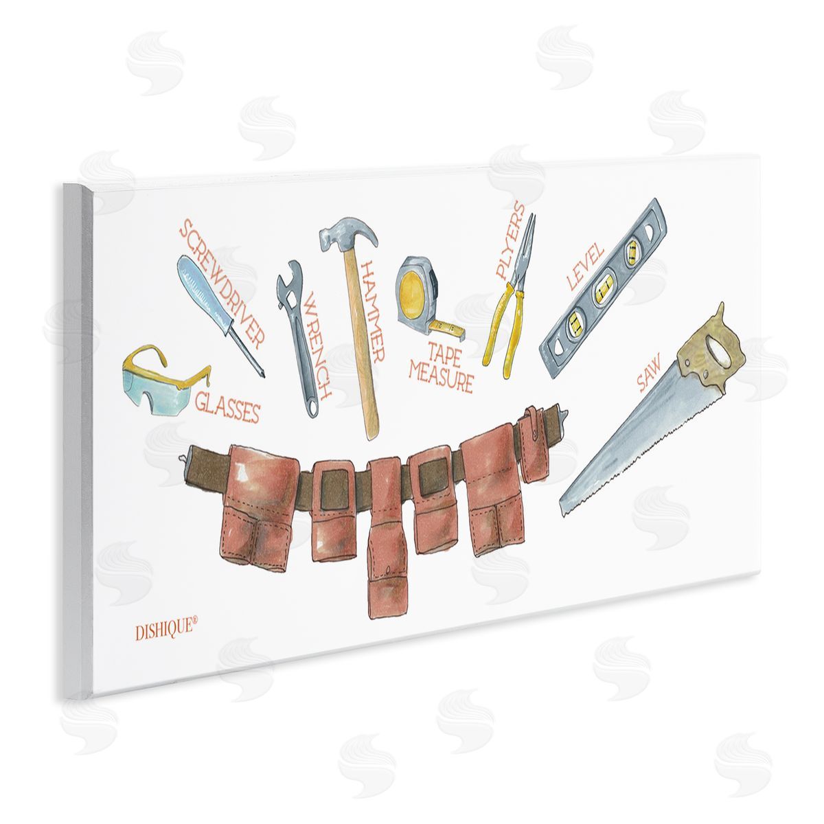 Dishique Various Construction Tools Educational Diagram Illustration