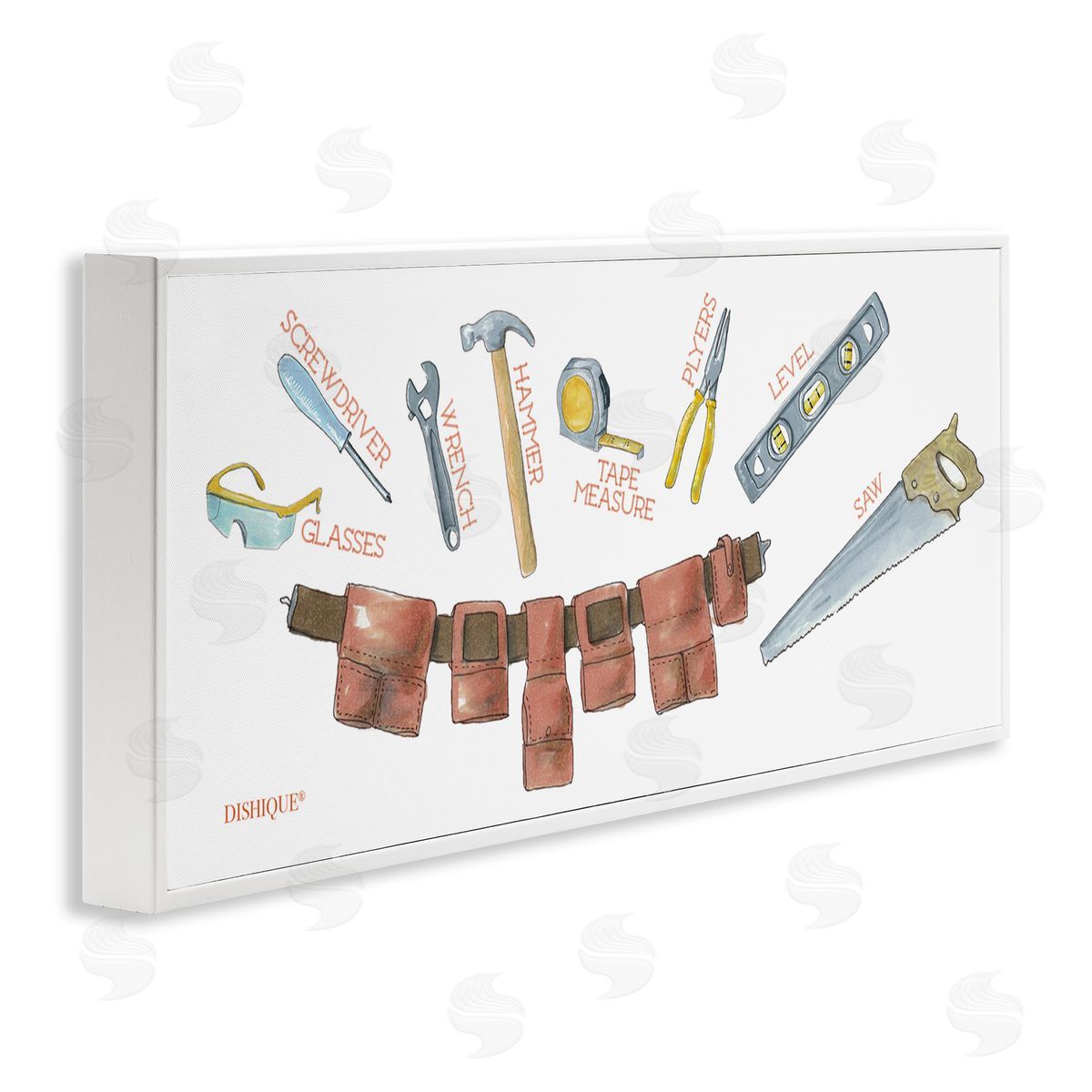 Dishique Various Construction Tools Educational Diagram Illustration