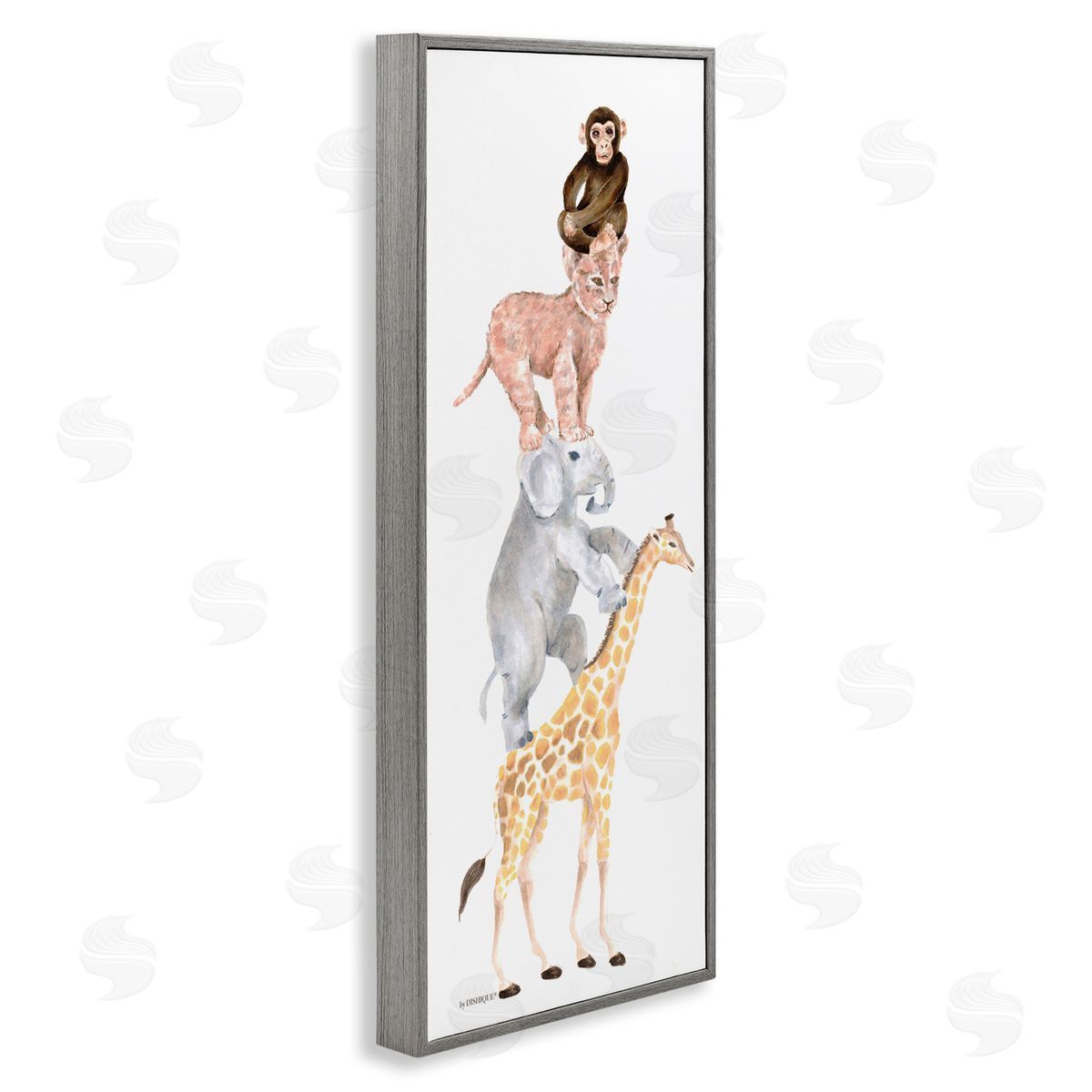 Dishique Cute Stacked Jungle Savanna Animals Wildlife Standing