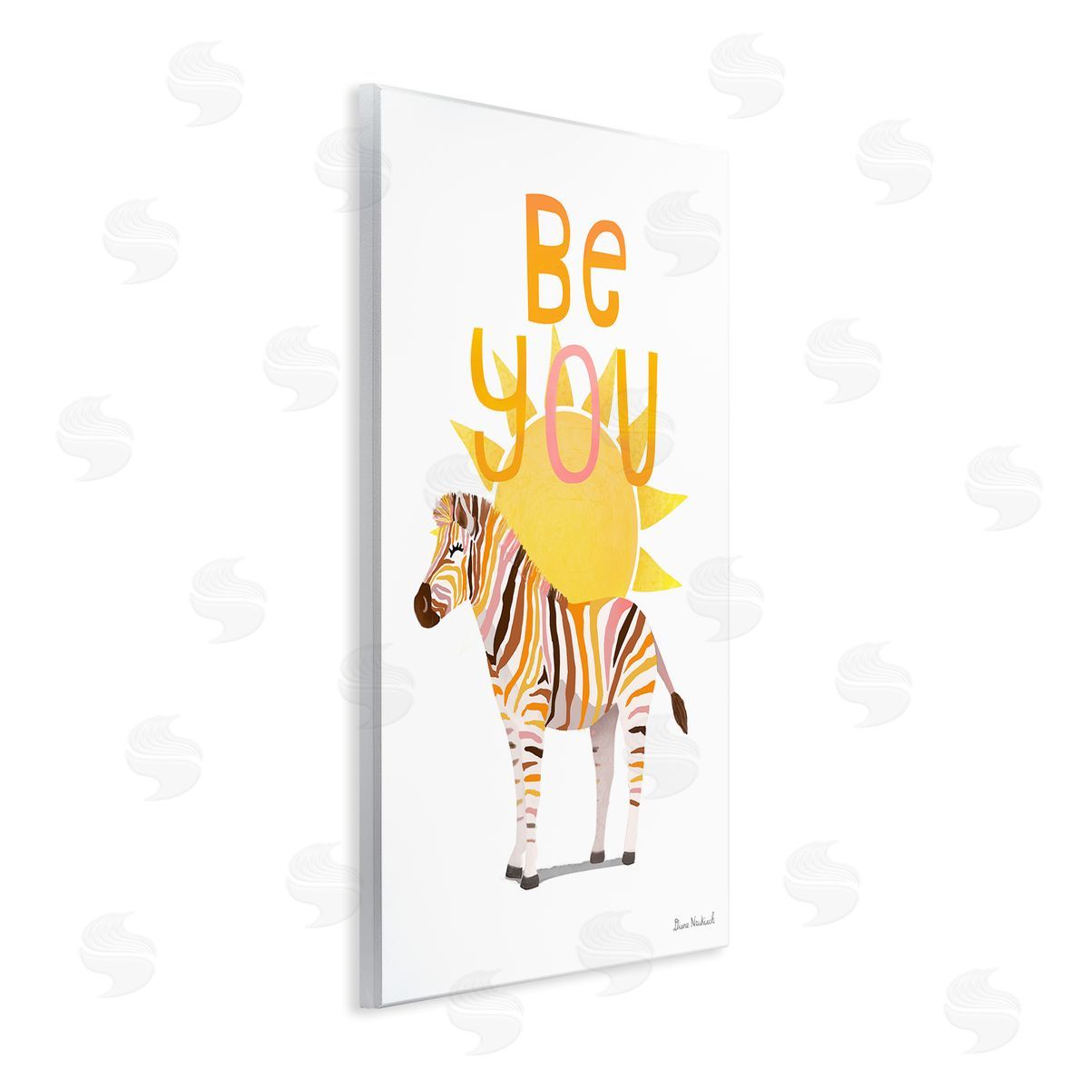 Diane Neukirch Be You Inspiring Sunshine Fun Zebra Stripes  Wall Plaque Art Print