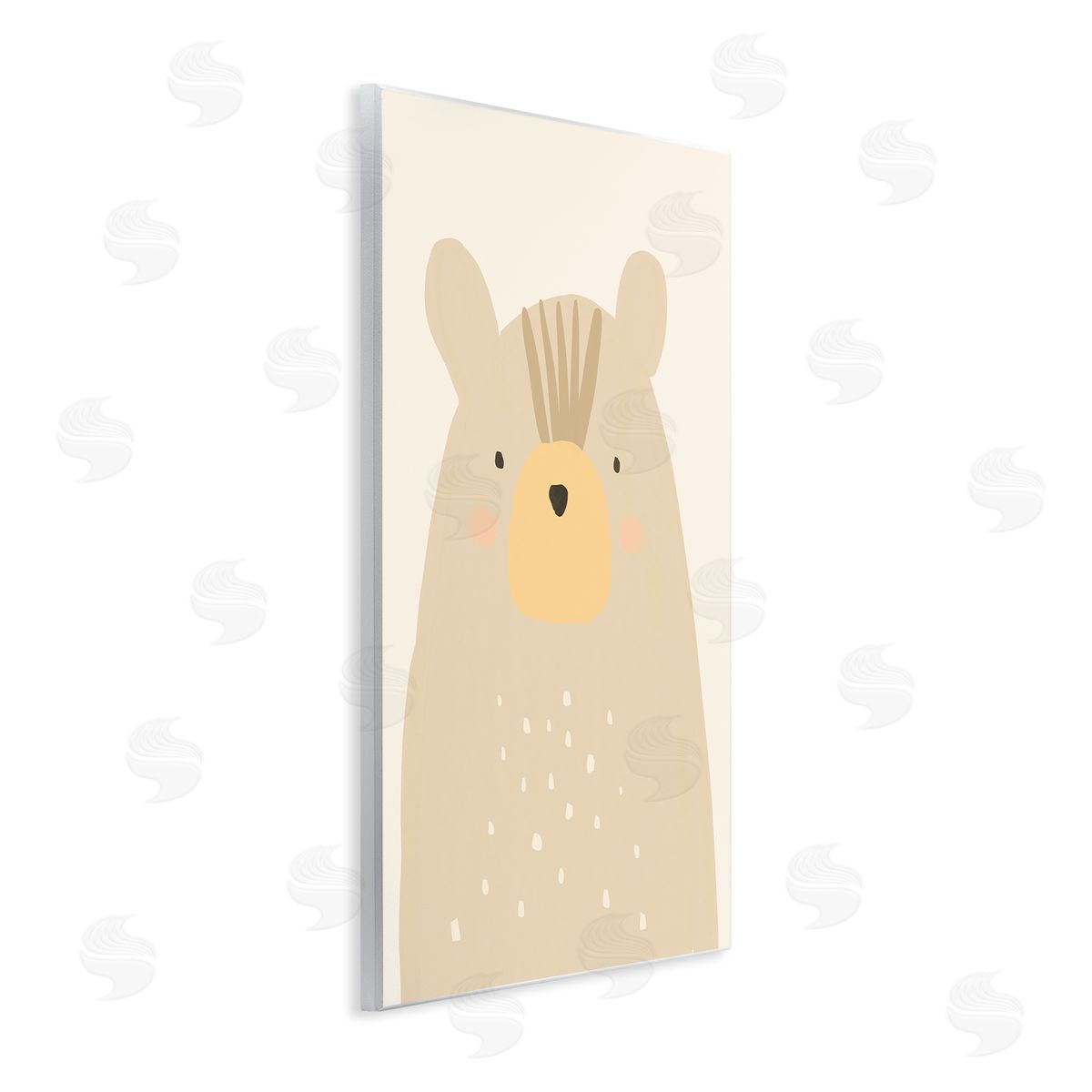 Heather McLaughlin Charming Brown Bear Casual Animal Drawing Wall Plaque Art Print