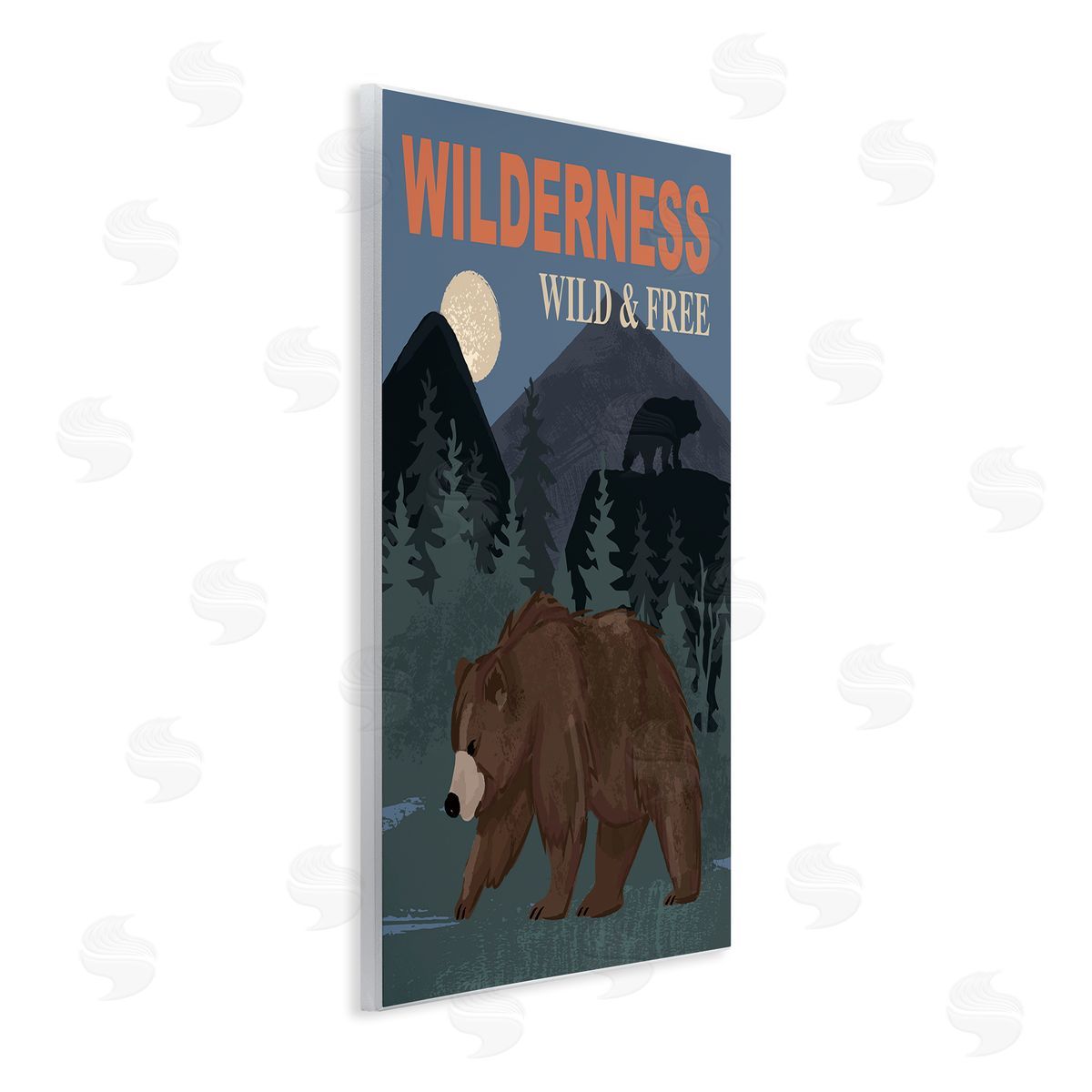 Lisa Perry Whitebutton Wild & Free Adventure Scene Mountain Forest Wildlife Wall Plaque Art Print