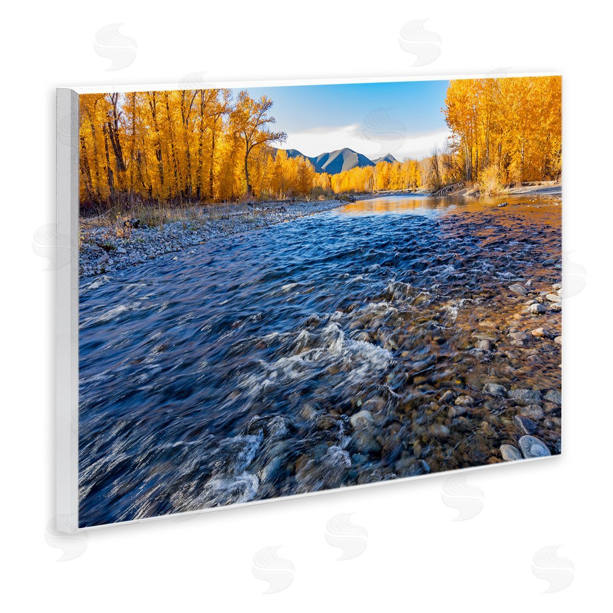 Steve Smith Serene Babbling Brook Foliage Surrounding Lake Water Wall Plaque Art Print