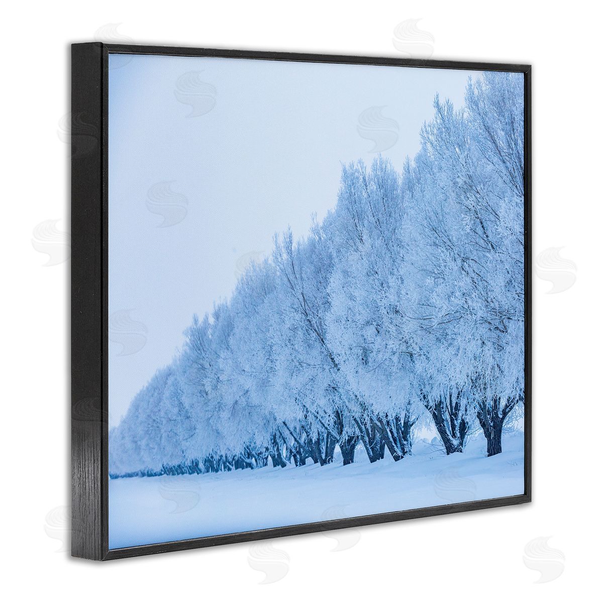Steve Smith Winter Tree Grove Snow Covered Branches Photography Black Framed Giclee Wall Art Print