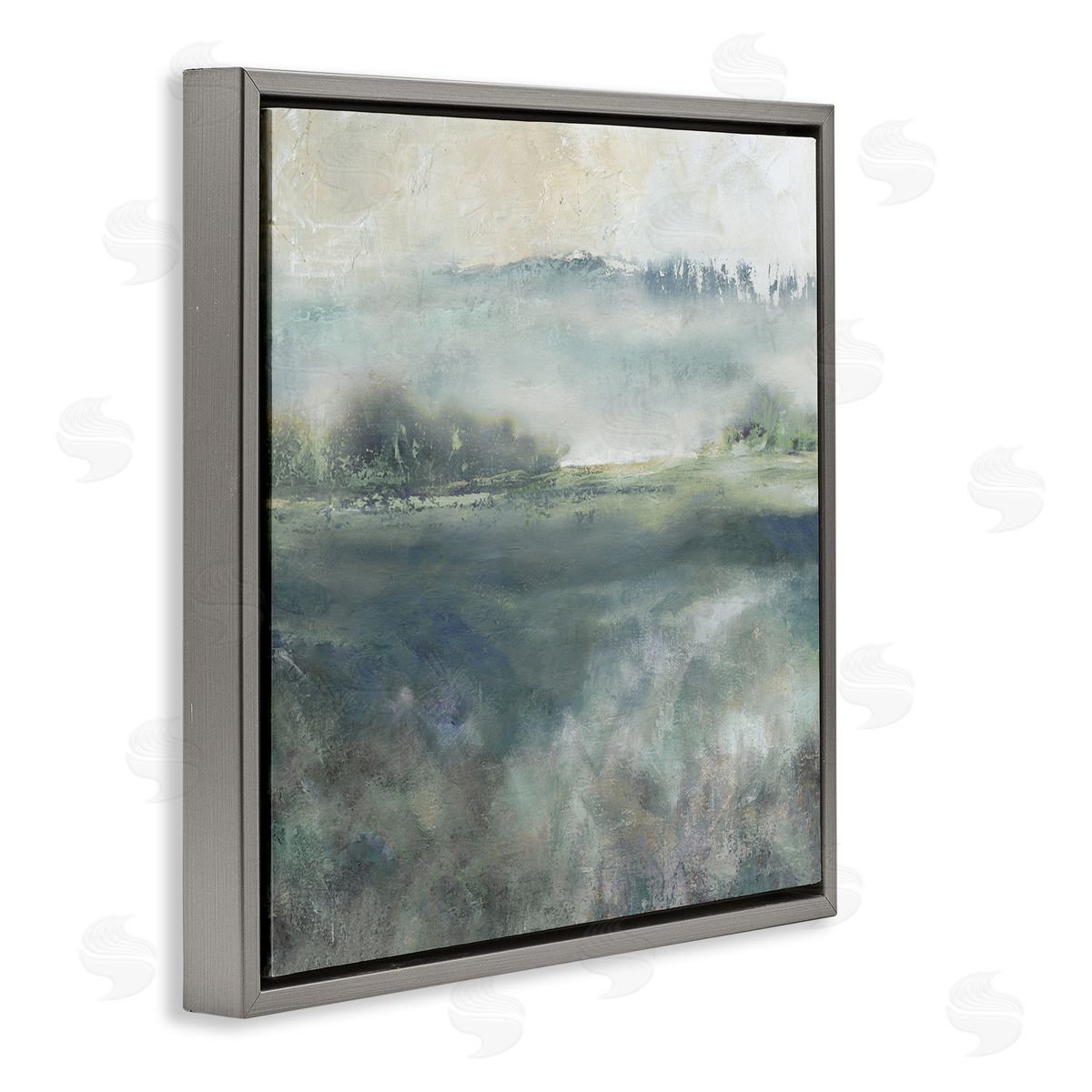 Carol Robinson Misty Landscape Painting Abstract Weather Vegetation Gray Floating Frame Canvas Wall Art Print