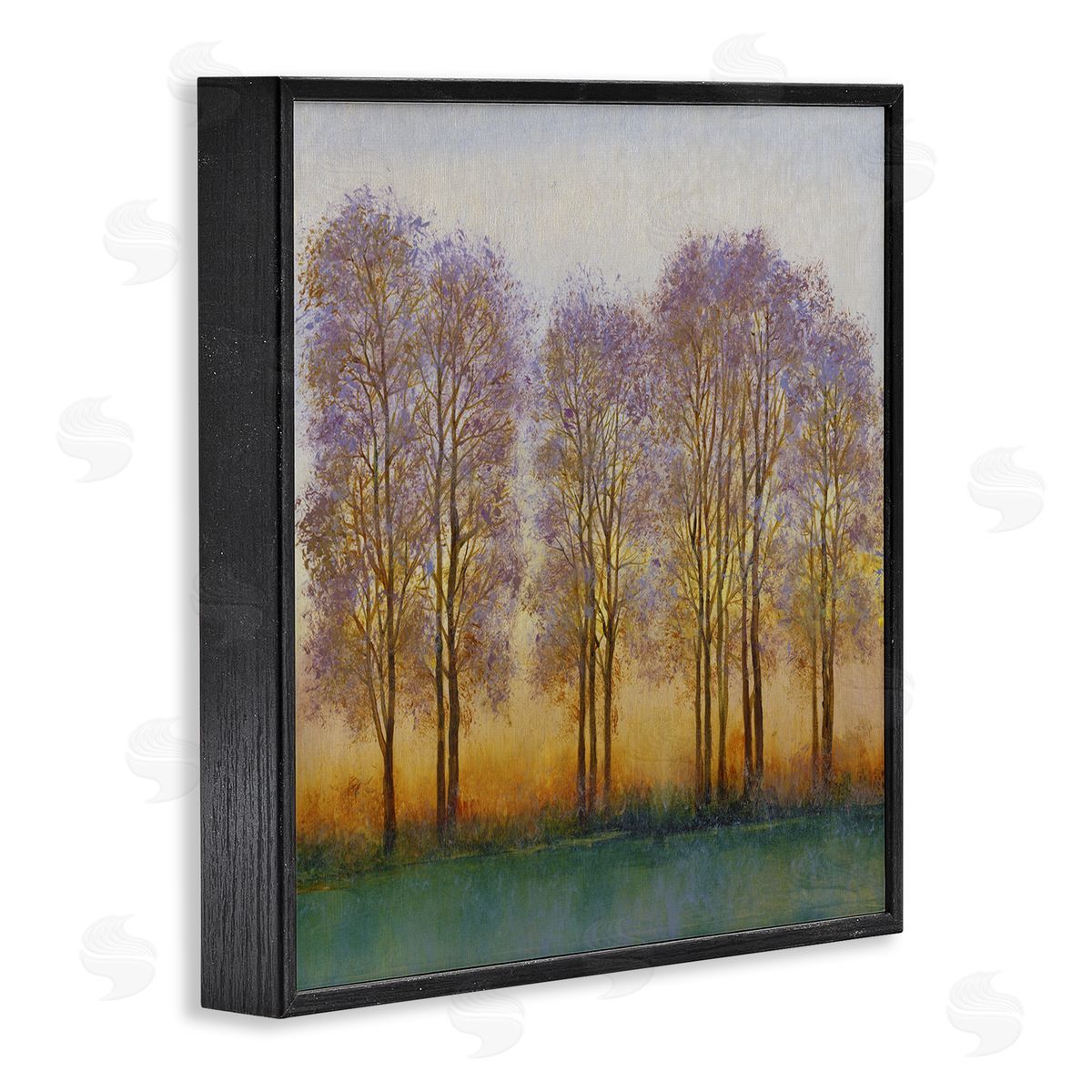 Tim O'Toole Warm Sunset Sky Trees Silhouettes Nature Scene Black Framed Glicee Wall Art Print