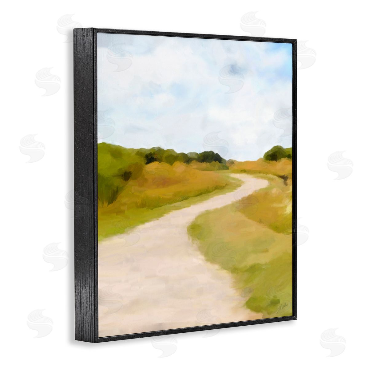 Amy Hall Countryside Landscape Grassland Path Nature Vegetation Black Framed Giclee Wall Art Print