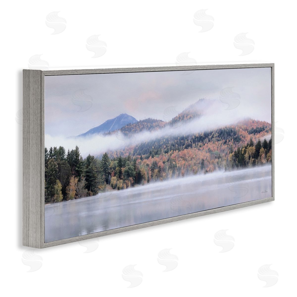 Lori Deiter Looming Fog Mountain Peak Reflective Lake Photography