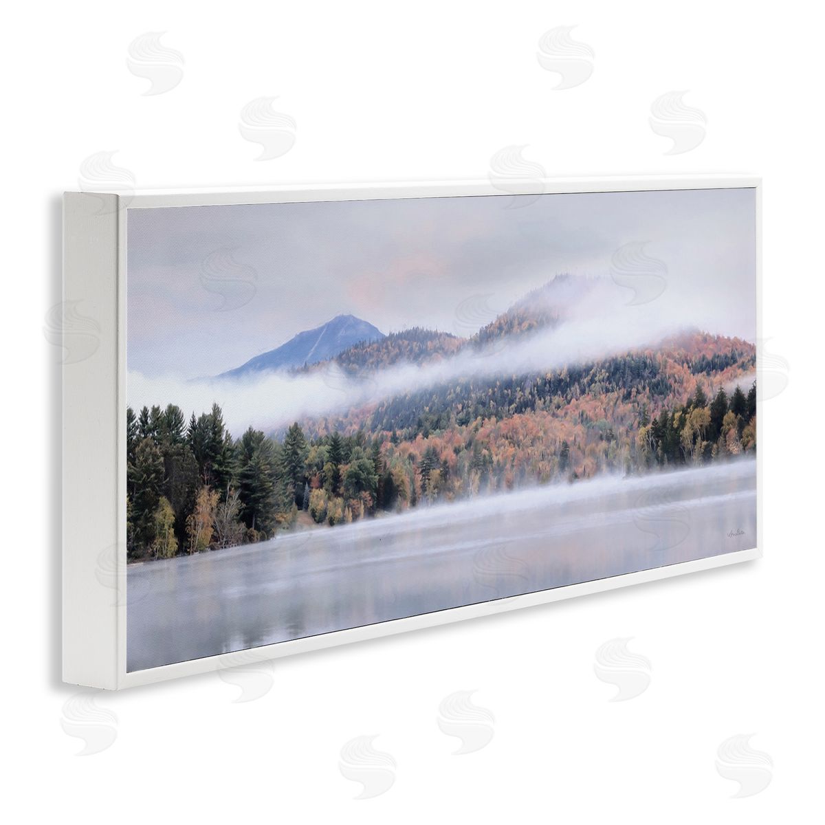 Lori Deiter Looming Fog Mountain Peak Reflective Lake Photography