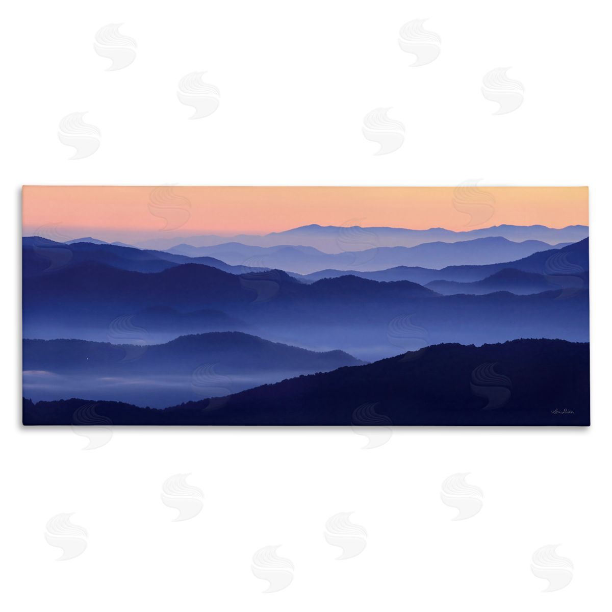 Lori Deiter Layered Blue Mountain Peaks Modern Nature Scenery