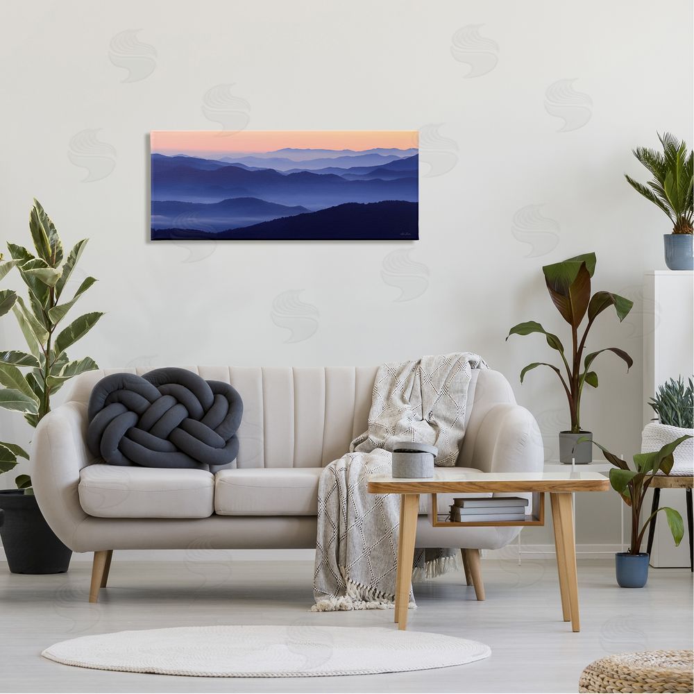 Lori Deiter Layered Blue Mountain Peaks Modern Nature Scenery