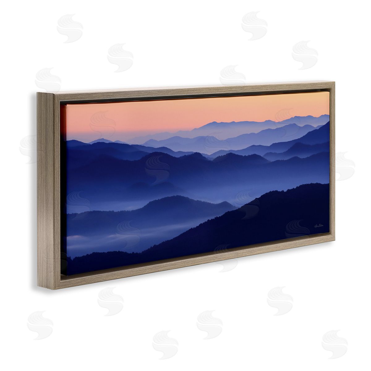 Lori Deiter Layered Blue Mountain Peaks Modern Nature Scenery