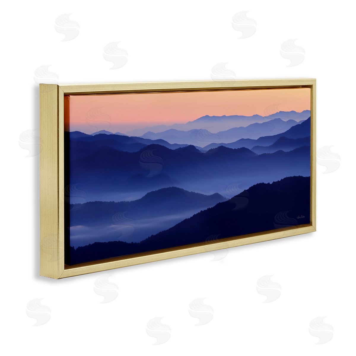 Lori Deiter Layered Blue Mountain Peaks Modern Nature Scenery