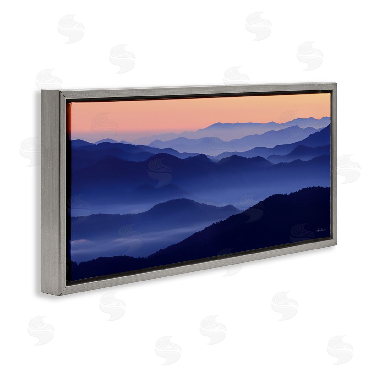 Lori Deiter Layered Blue Mountain Peaks Modern Nature Scenery