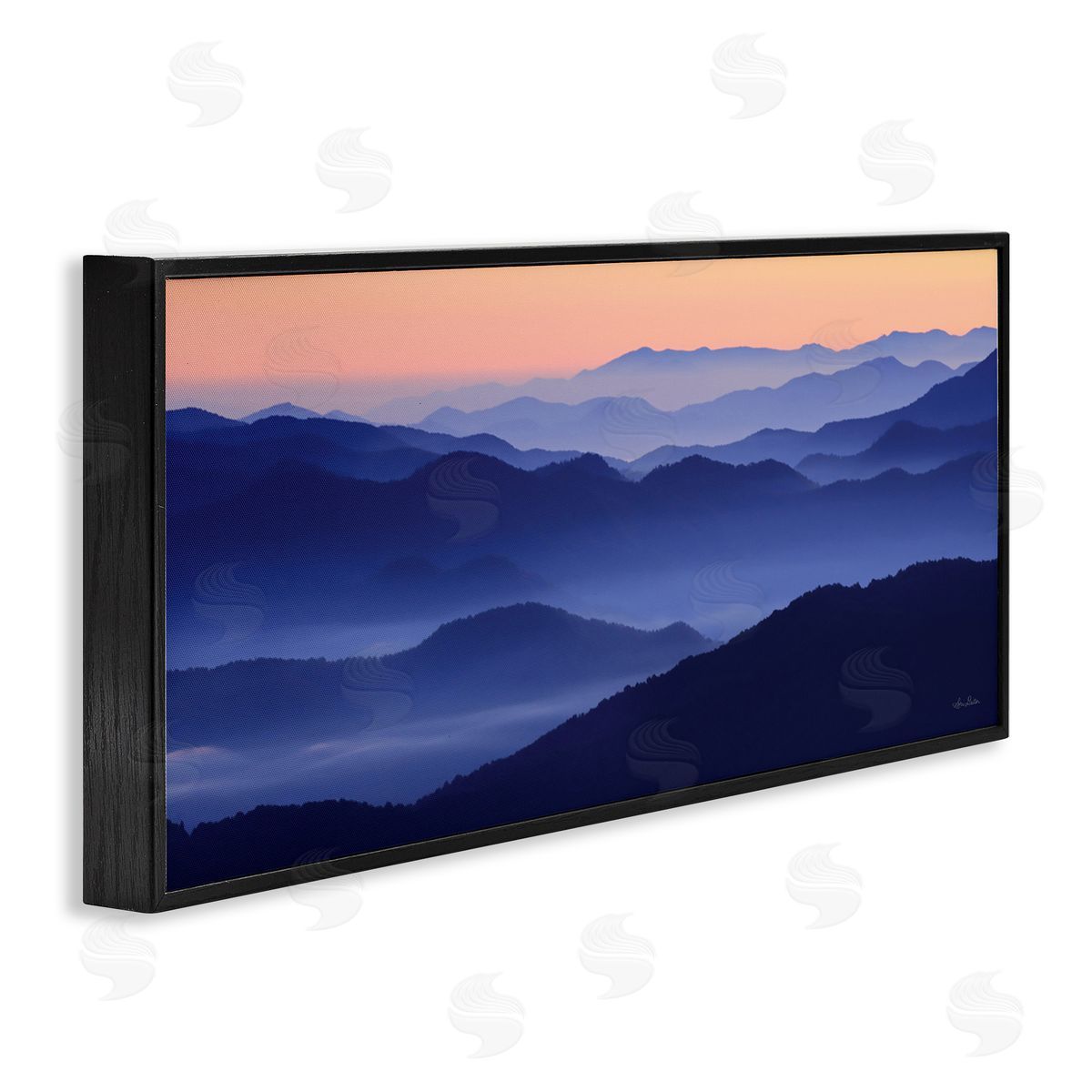 Lori Deiter Layered Blue Mountain Peaks Modern Nature Scenery