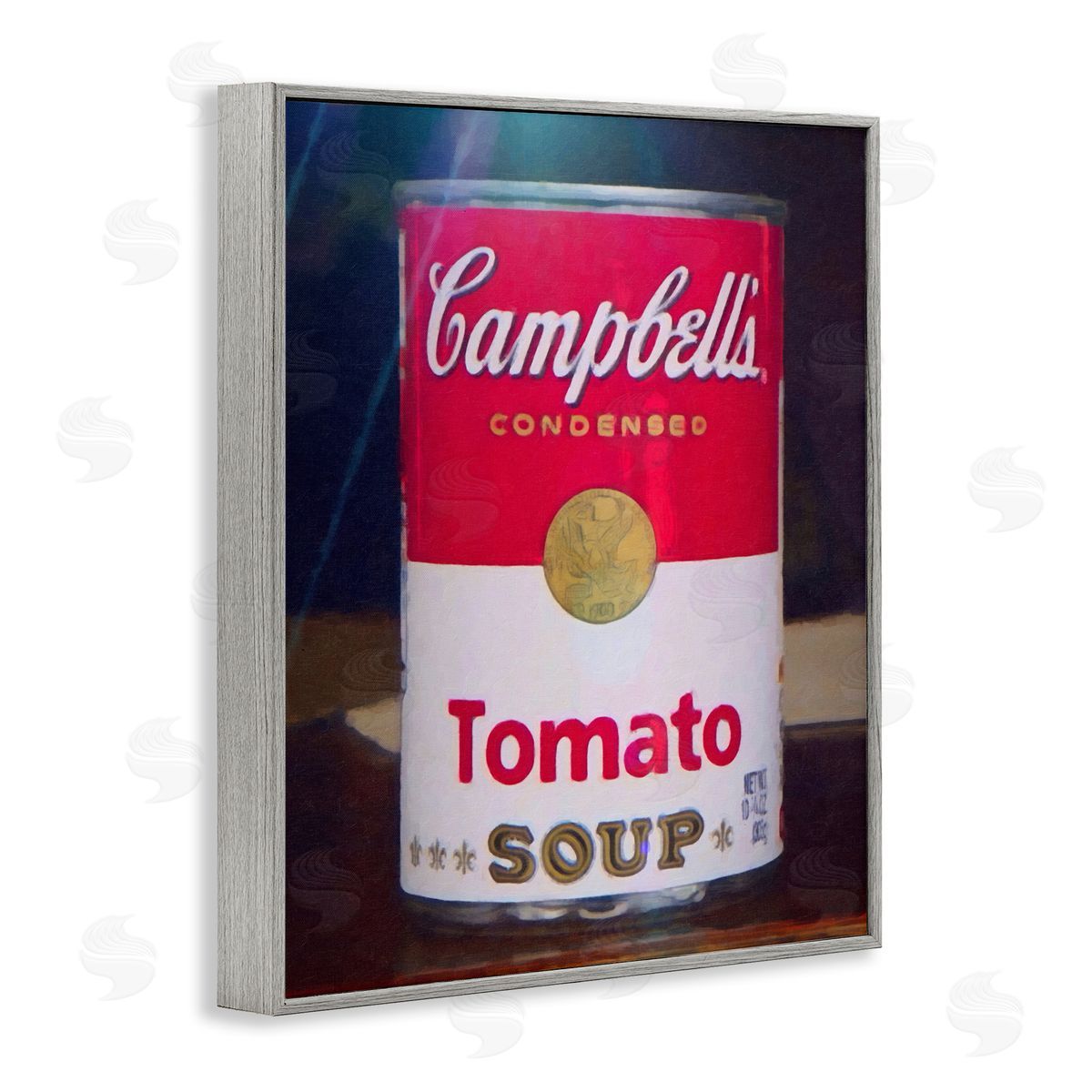 Graffitee Studios Tomato Soup Can Still Life Modern Painting Gray Framed Giclee Wall Art Print