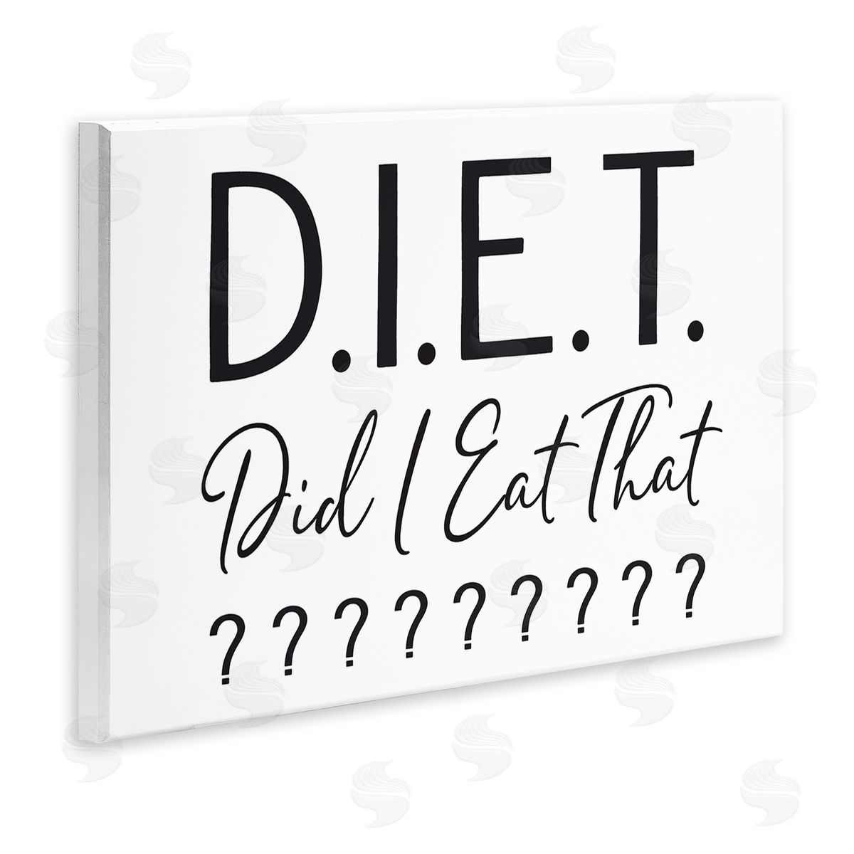 Lettered and Lined Witty Diet Food Phrase Casual Typography Sign Wall Plaque Art Print