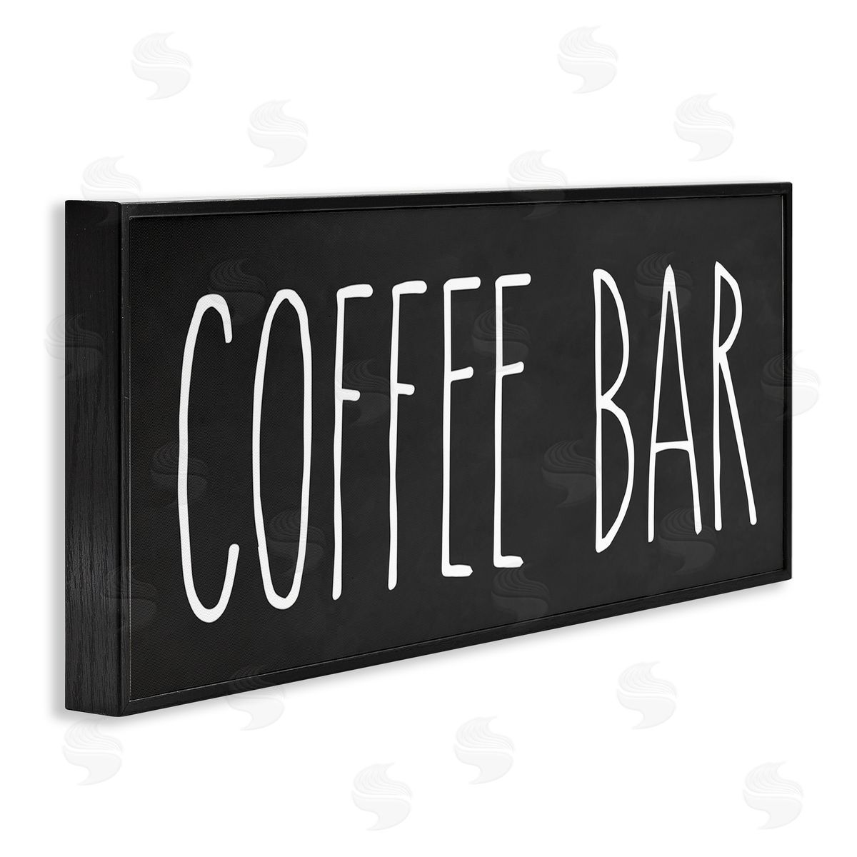 Coffee Bar Casual Text Black Frame Print Wall Art, Home Decor by Lettered and Lined