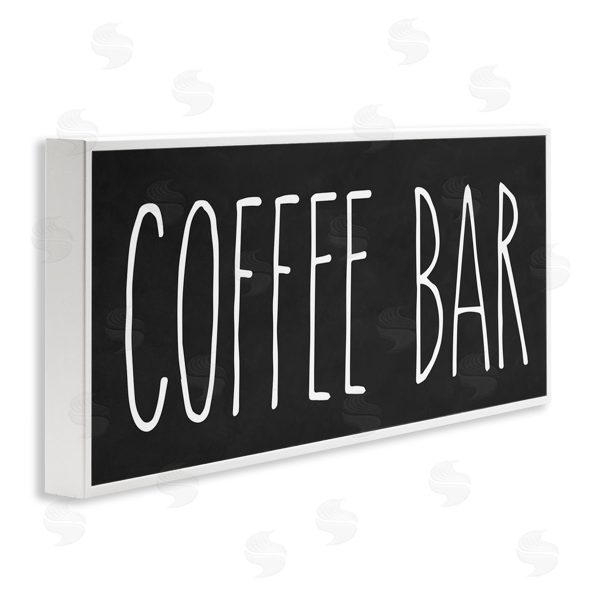 Coffee Bar Casual Text White Frame Print Wall Art, Home Decor by Lettered and Lined