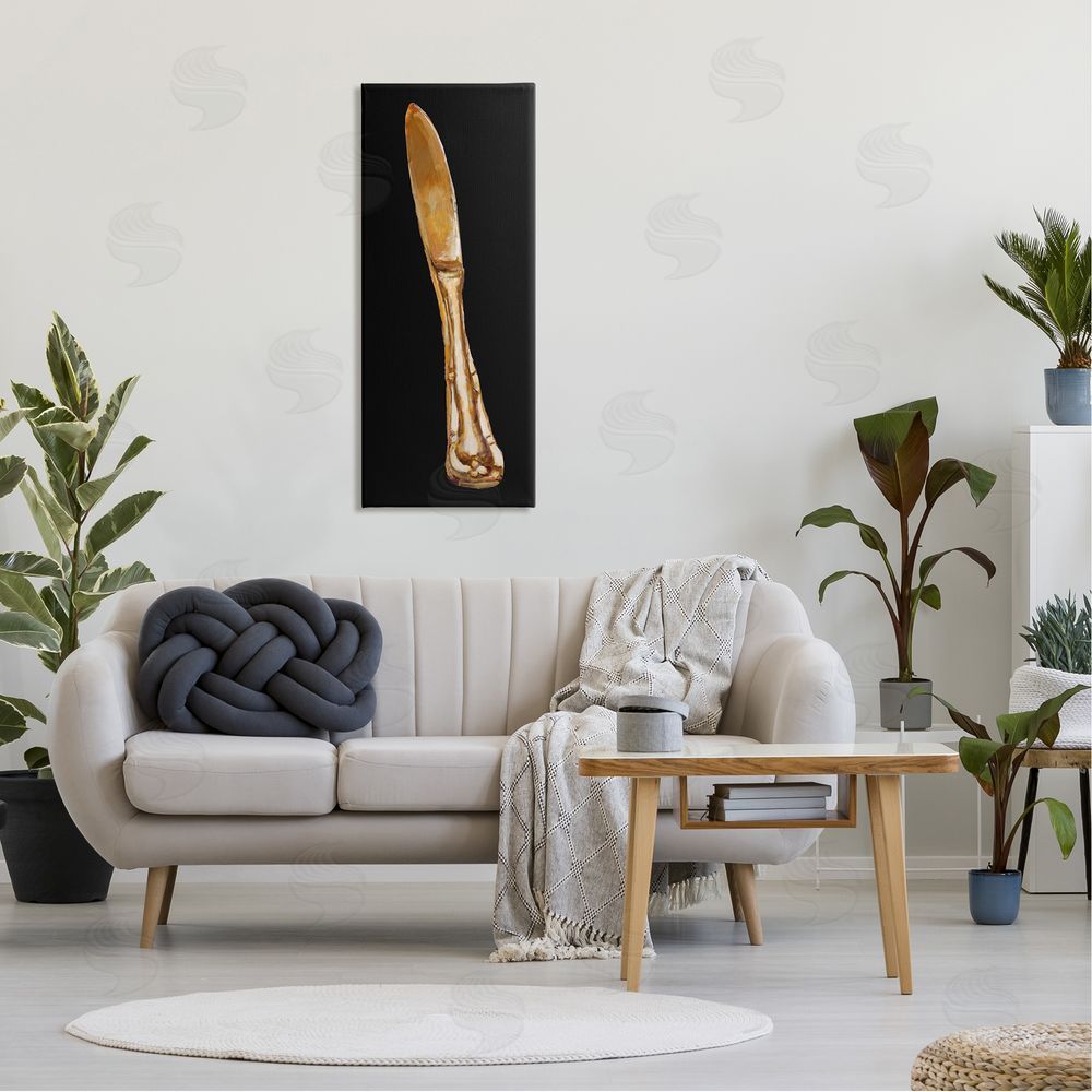 Adolf Llovea Gleaming Silverware Cutlery Painting Black Background