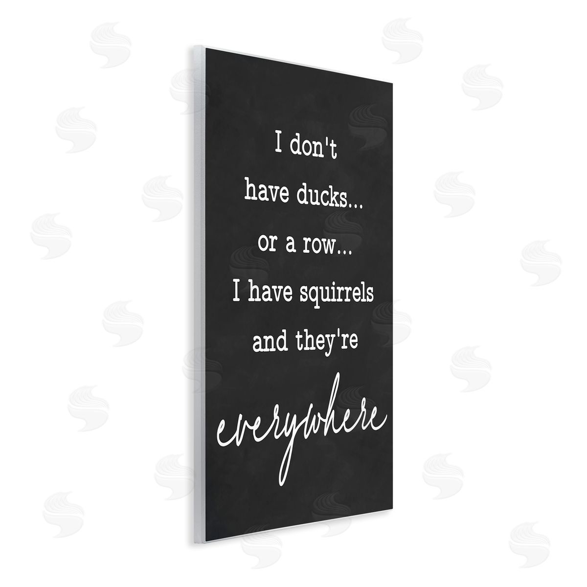 Lettered and Lined Witty Ducks In A Row Phrase Humorous Typography Wall Plaque Art Print