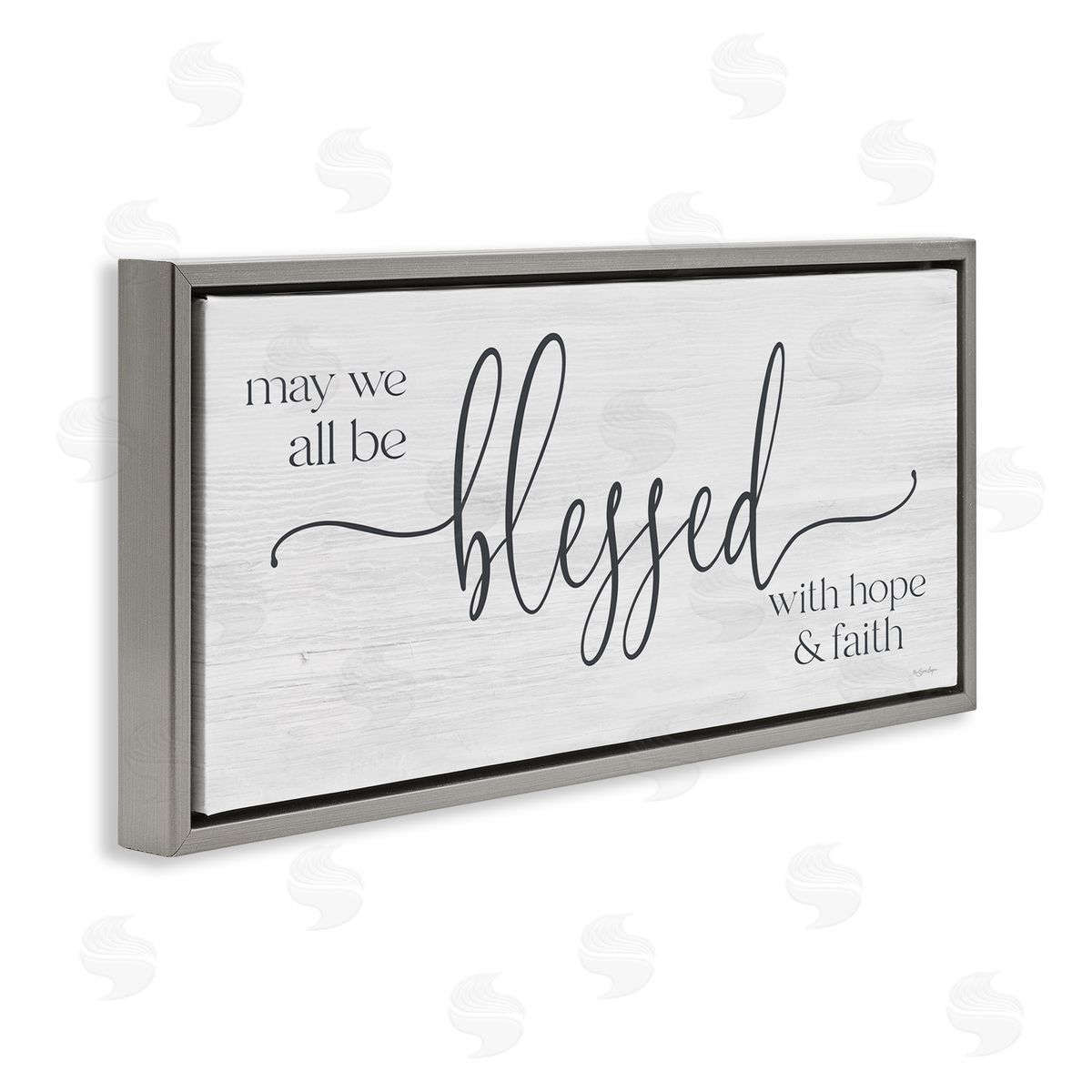 Susie Boyer Hope & Faith Blessed Calligraphy Birch Pattern Phrase