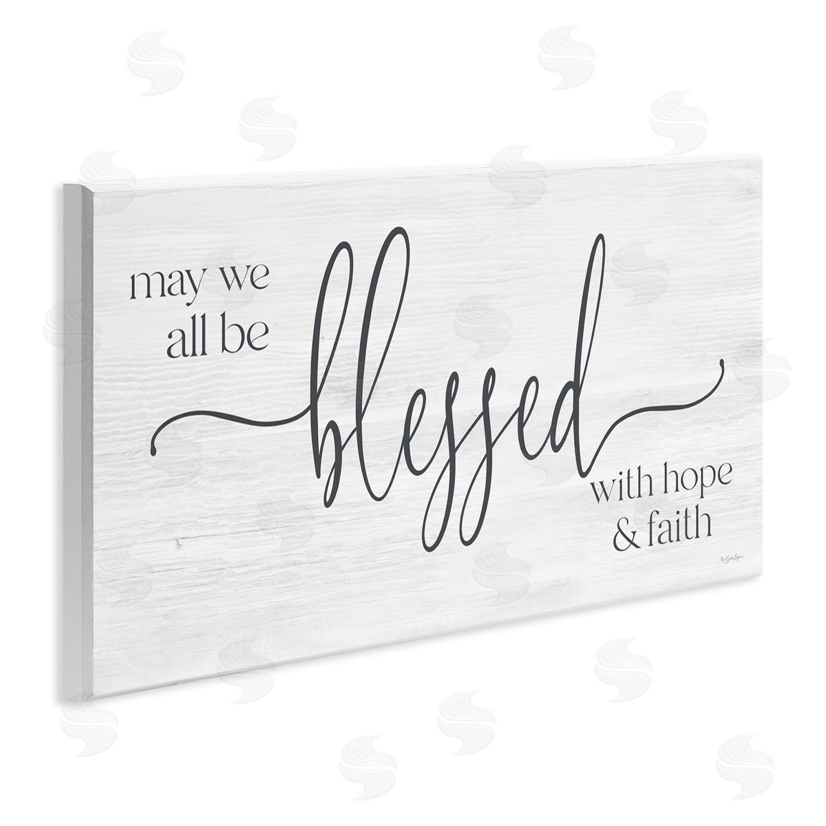 Susie Boyer Hope & Faith Blessed Calligraphy Birch Pattern Phrase
