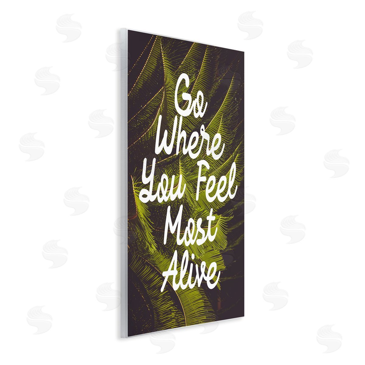 Stupell Studio Encouraging Life Calligraphy Quote Botanical Plant Leaf Wall Plaque Art Print