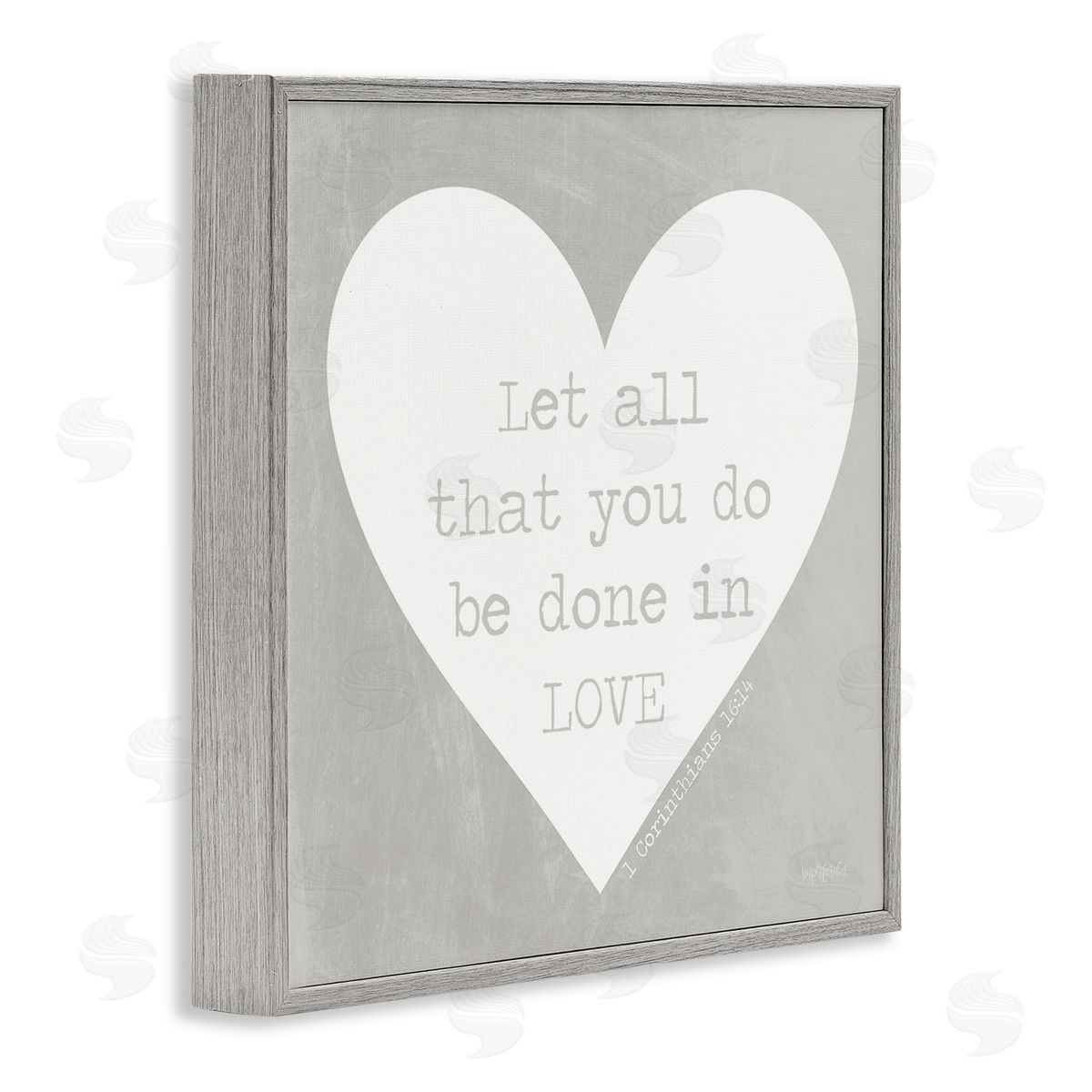 Imperfect Dust Uplifting Religious Quote Bible Verse Heart Shape Gray Framed Glicee Wall Art Print