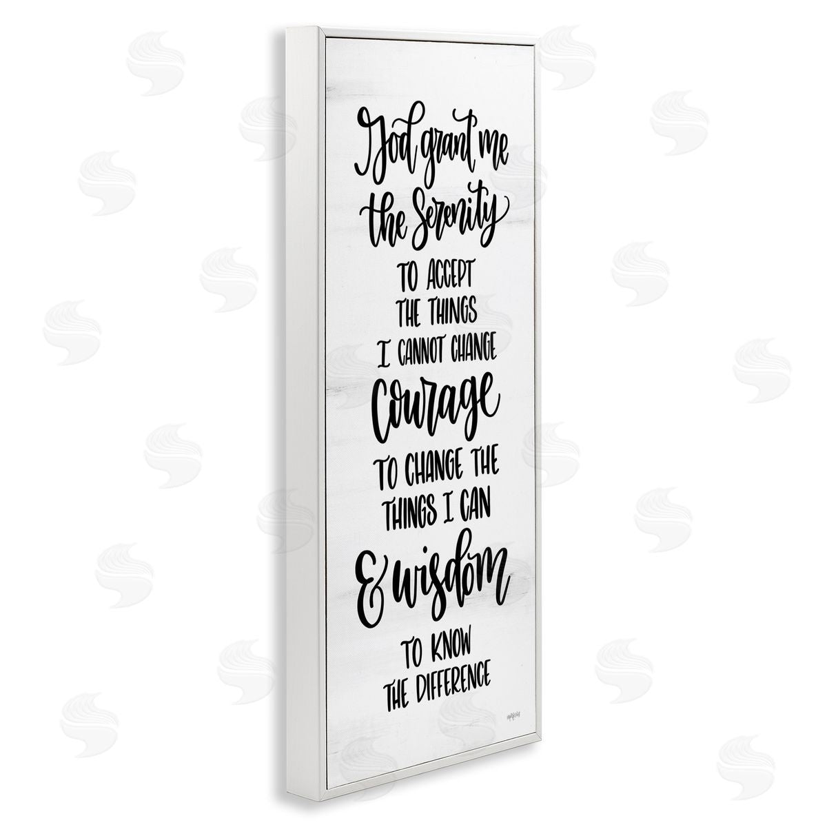 Religious Serenity Courage & Wisdom White Frame Print Wall Art, Home Decor by Imperfect Dust