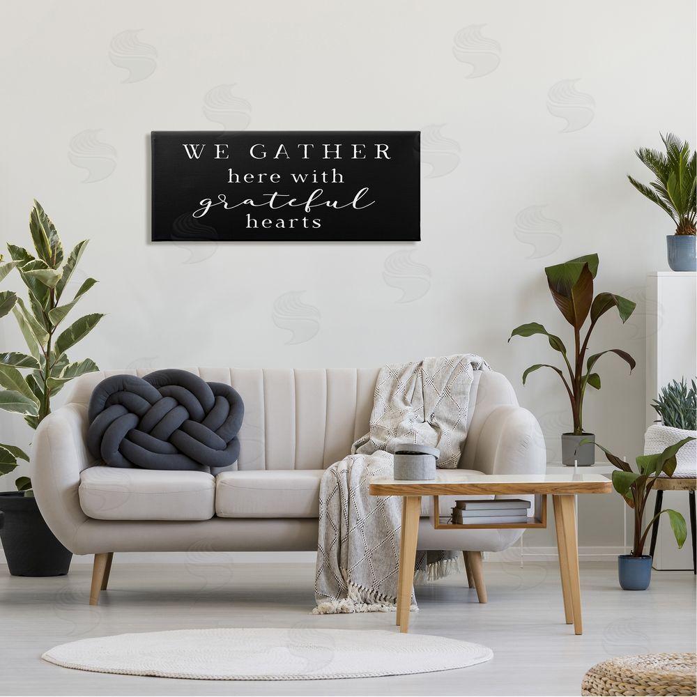 Elizabeth Tyndall Gather With Grateful Hearts Family Typography Sign
