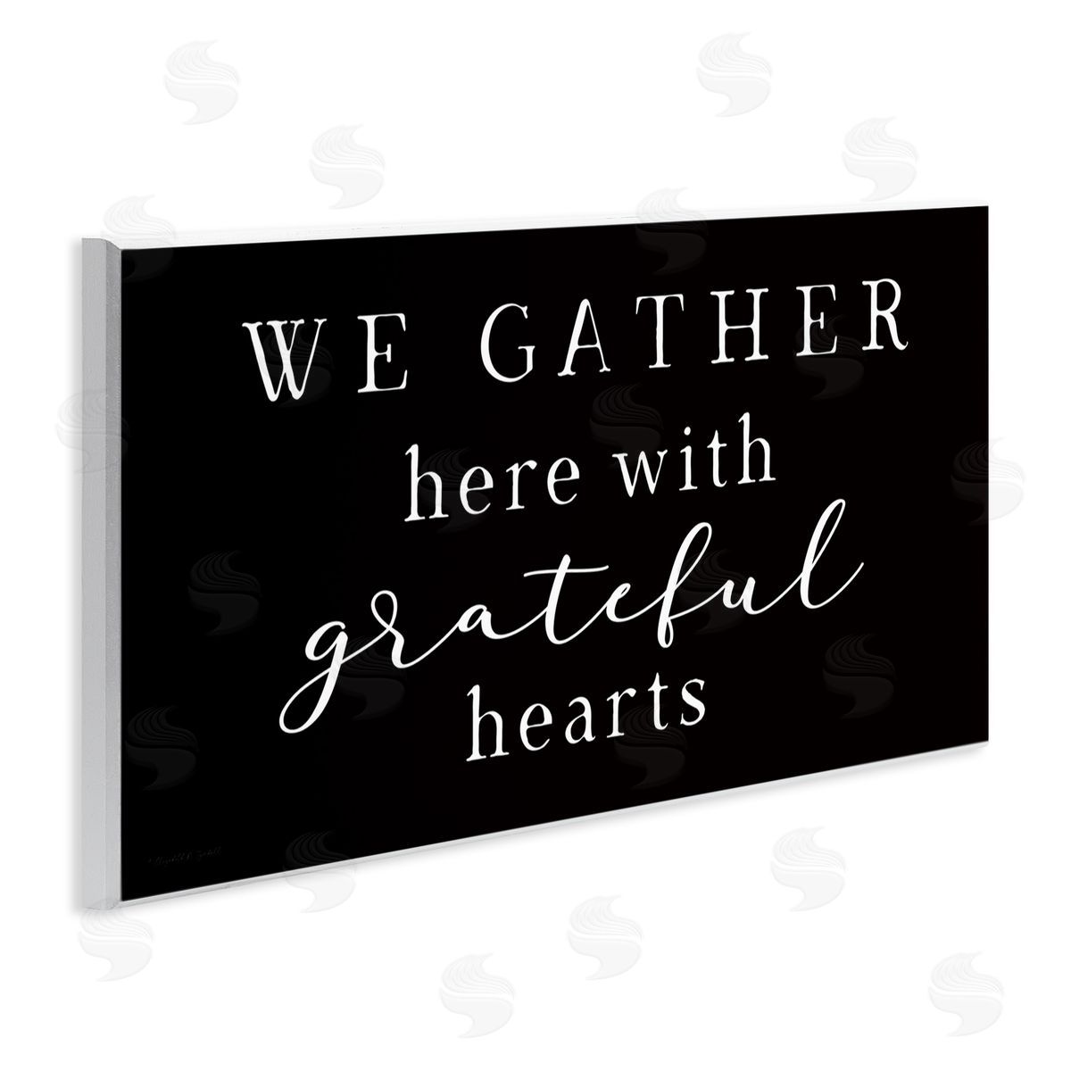 Elizabeth Tyndall Gather With Grateful Hearts Family Typography Sign