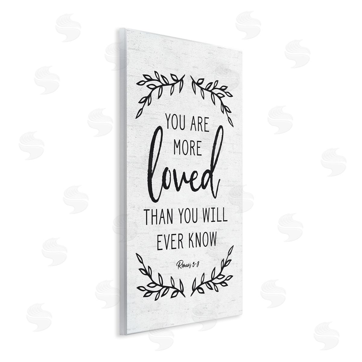 Lettered and Lined You Are Loved Bible Verse Scripture Religious Quote Wall Plaque Art Print